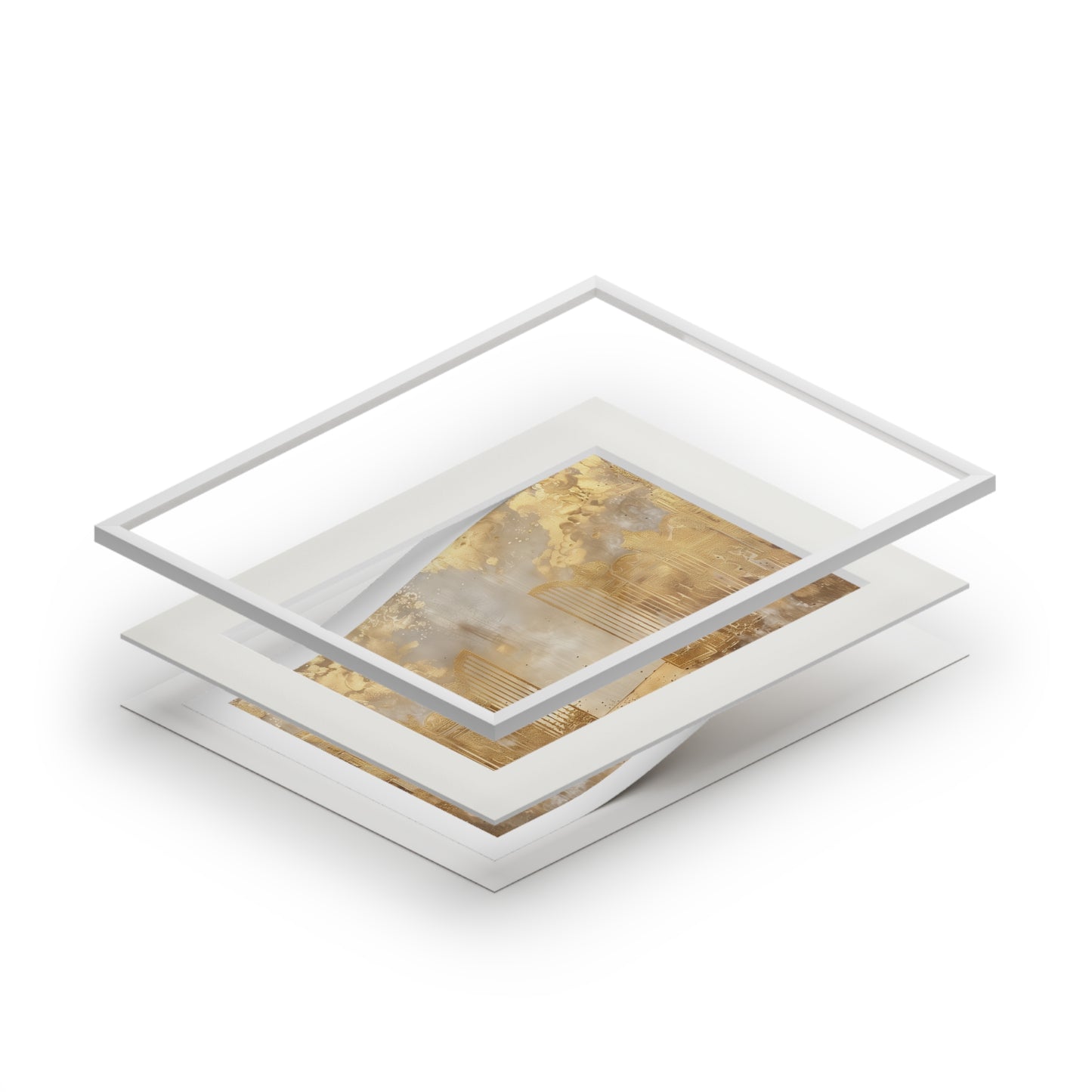 GOLDEN GATES Fine Art Print (Passepartout Paper Frame)