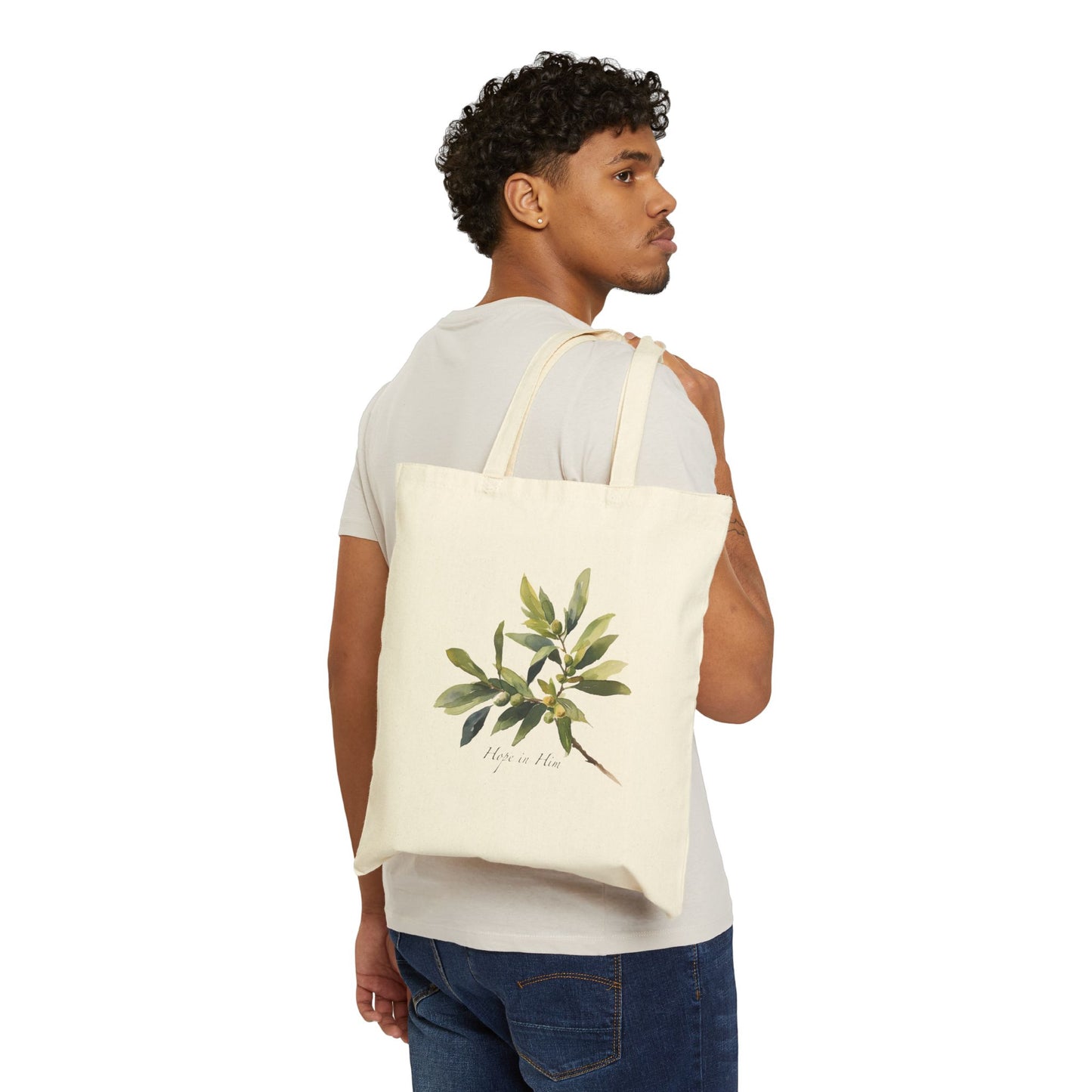 HOPE IN HIM Cotton Canvas Tote Bag