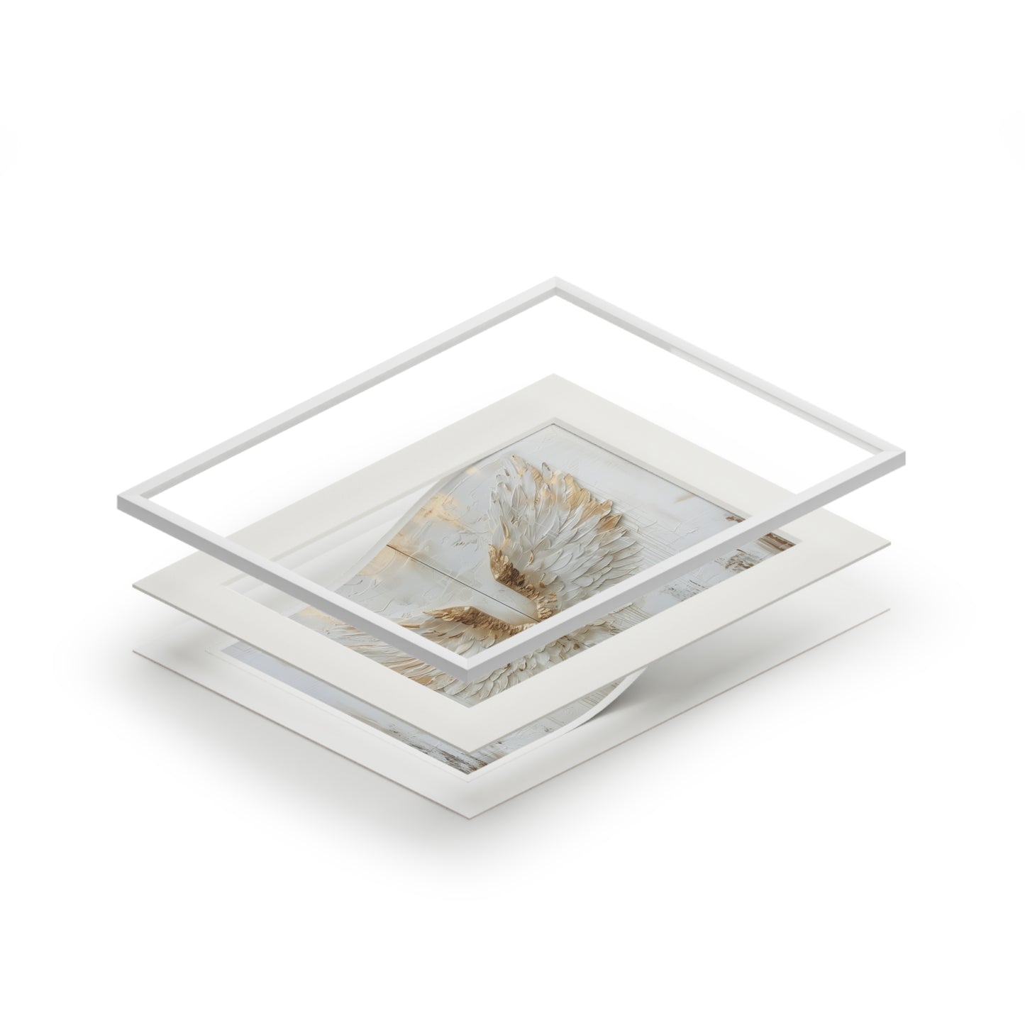 MESSENGERS WINGS Fine Art Print (Passepartout Paper Frame)