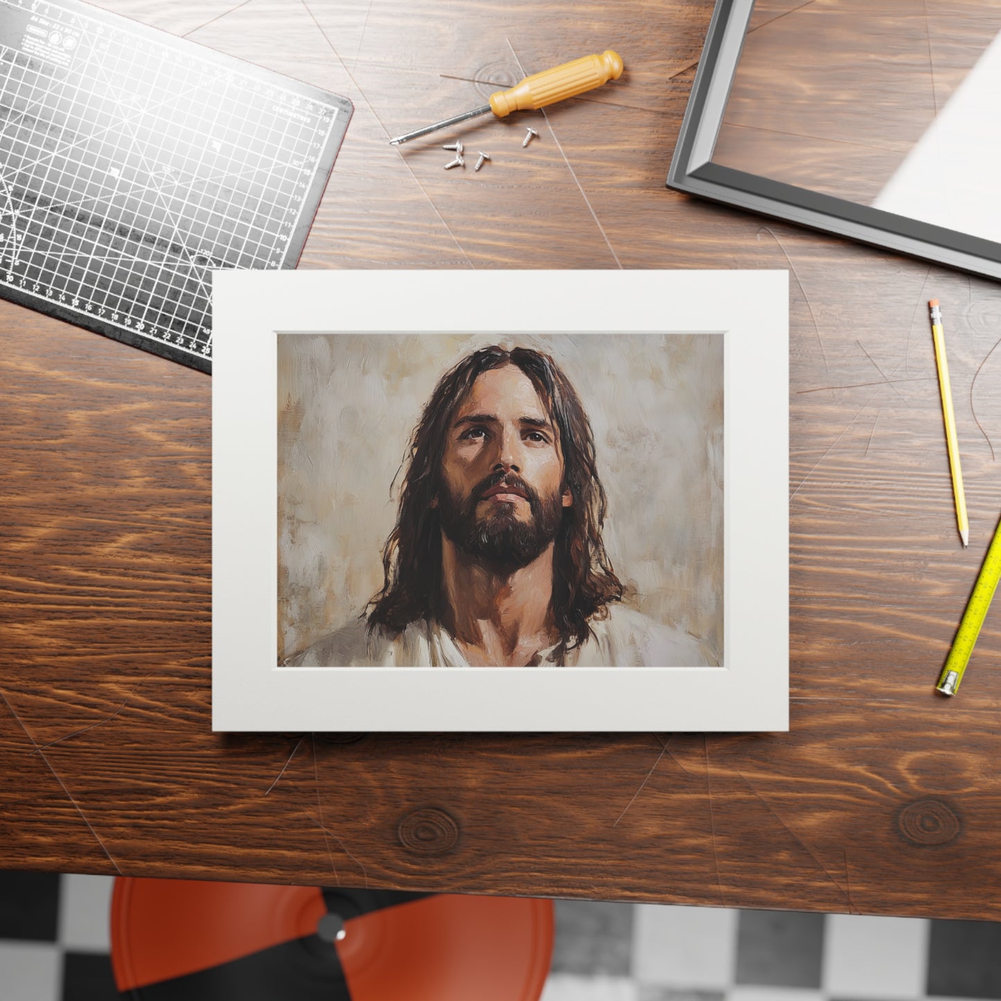 JESUS Fine Art Prints (Passepartout Paper Frame)