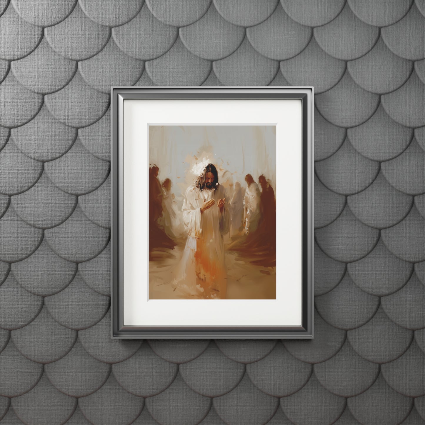 GRACE ANOINTING Art Prints (Passepartout Paper Frame)