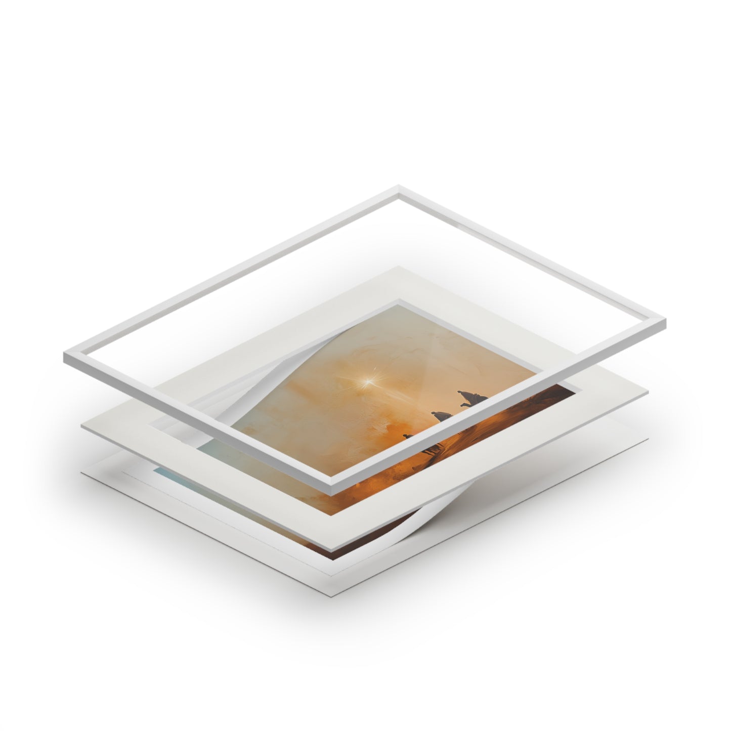 STAR OF BETHLEHEM Fine Art Print (Passepartout Paper Frame)