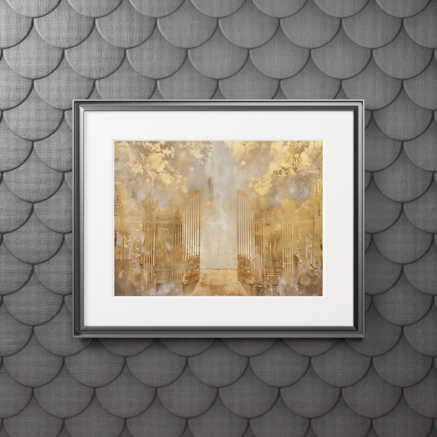 GOLDEN GATES Fine Art Print (Passepartout Paper Frame)