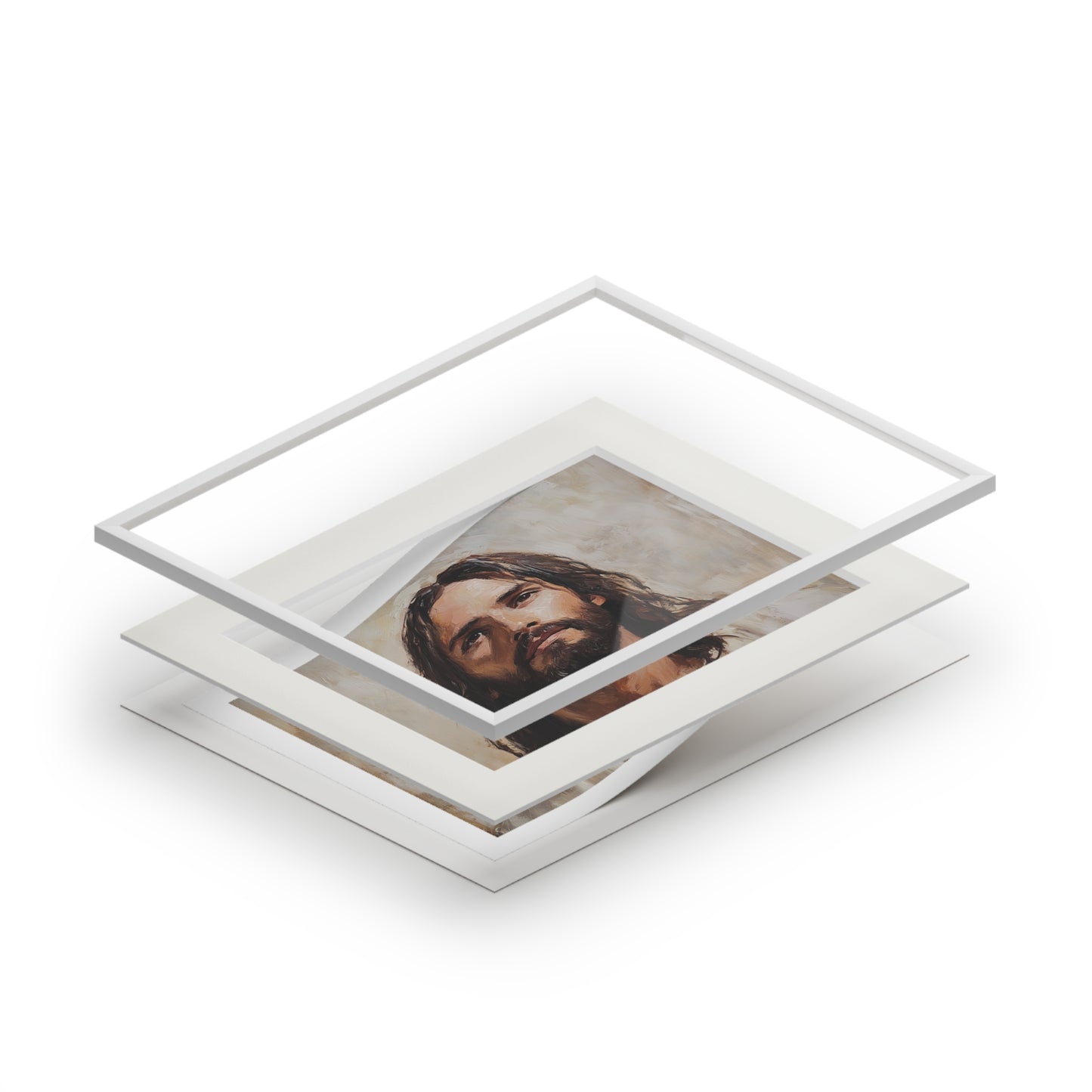 JESUS Fine Art Prints (Passepartout Paper Frame)