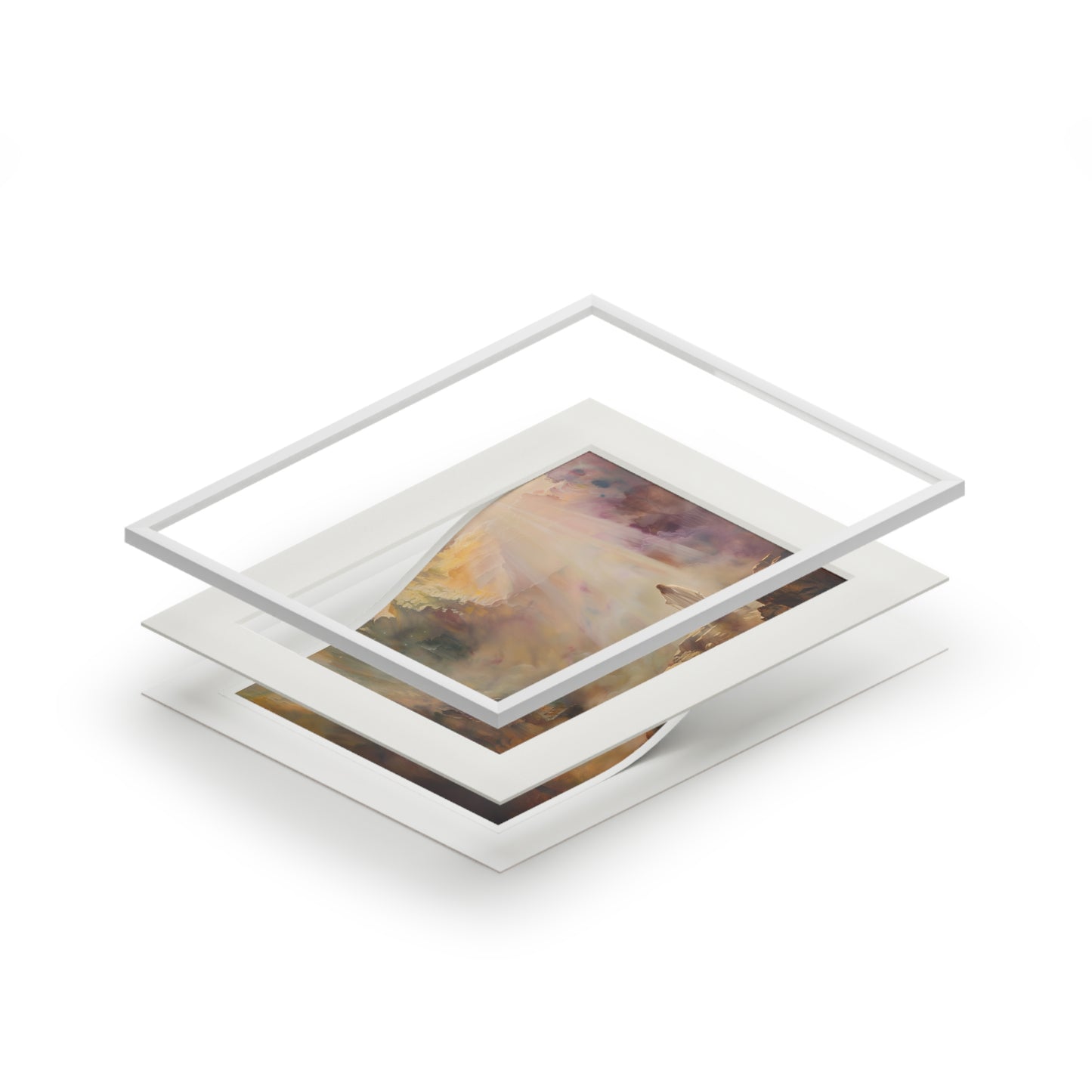 MOSES ON MOUNT SINAI Fine Art Prints (Passepartout Paper Frame)