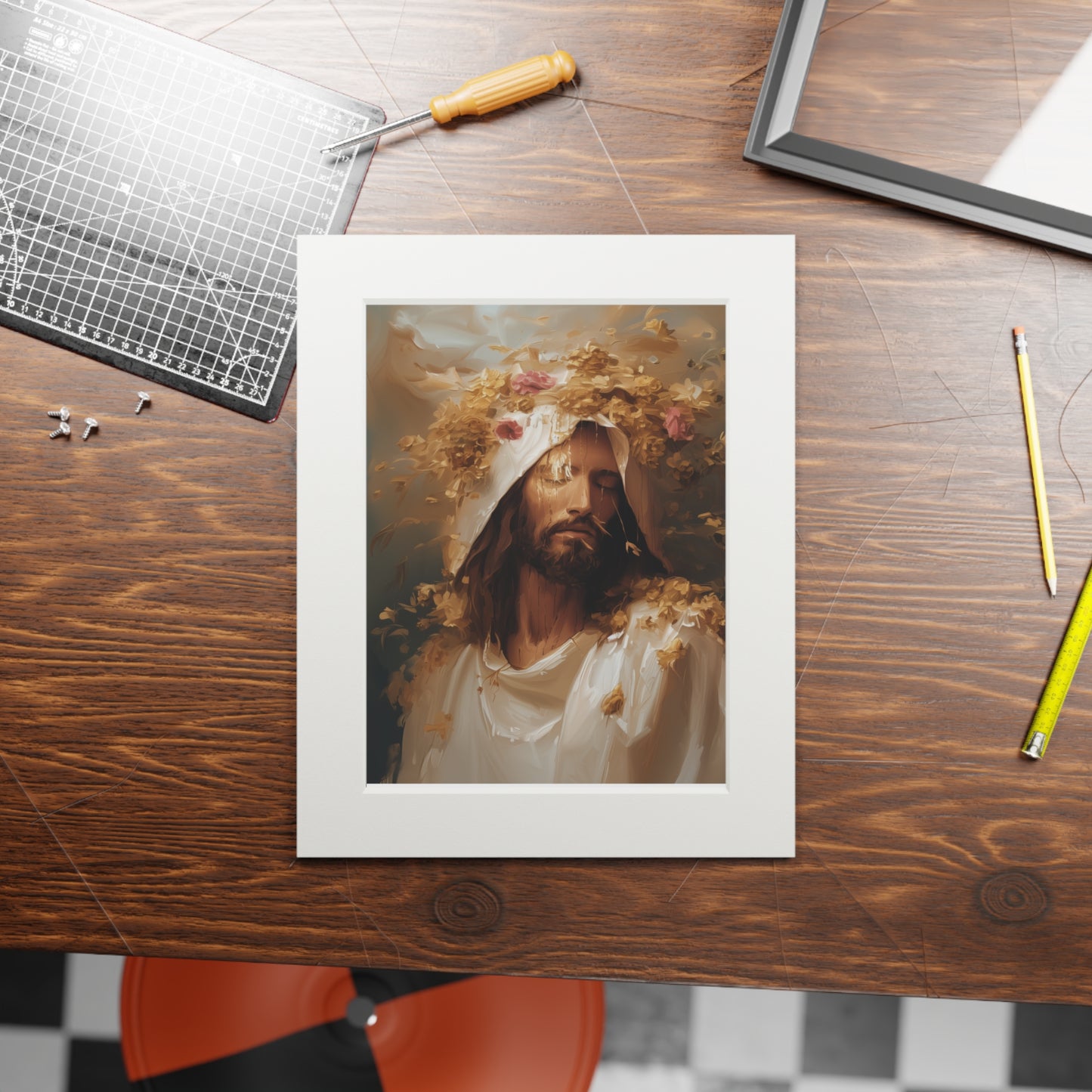 CROWNED IN GLORY Fine Art Prints (Passepartout Paper Frame)