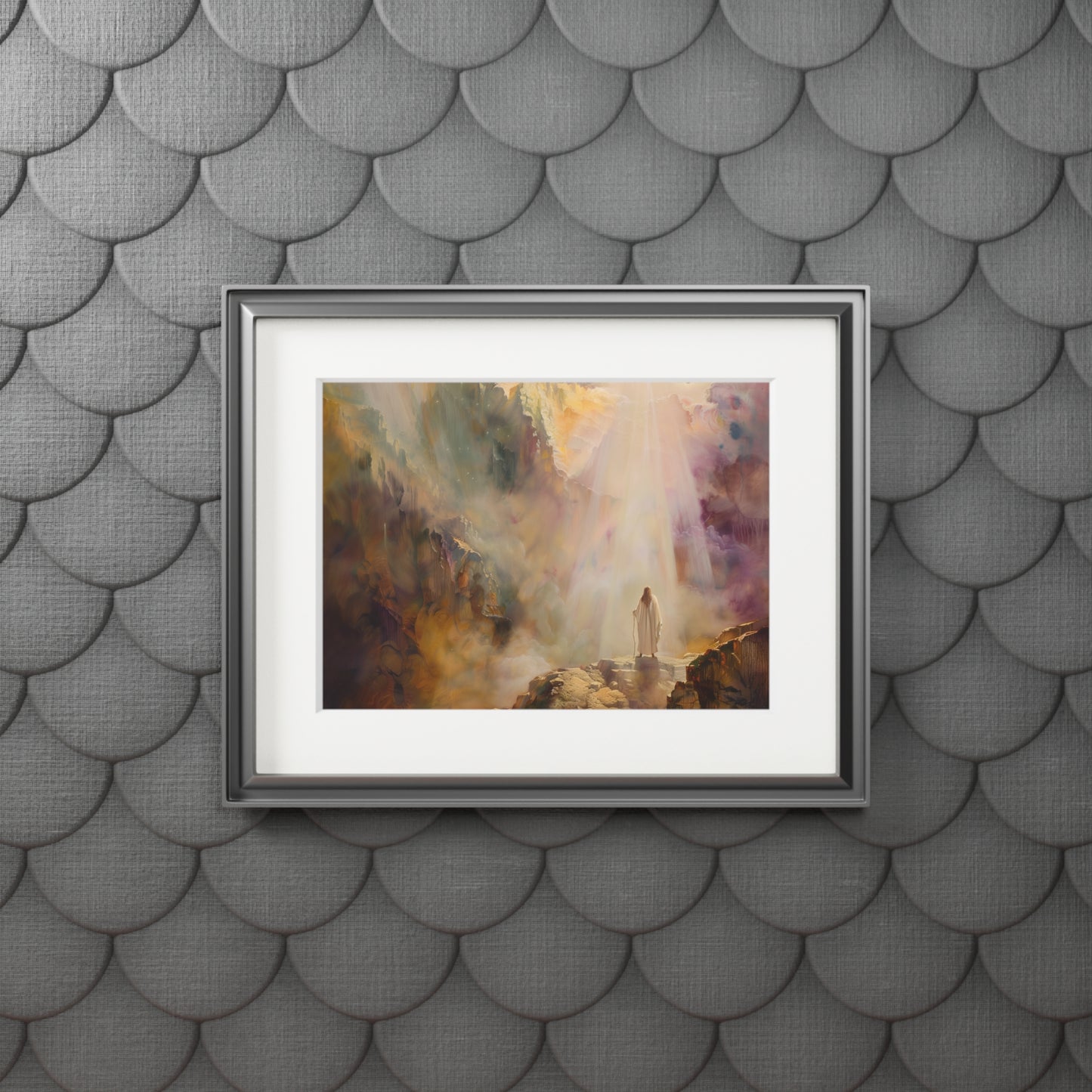 MOSES ON MOUNT SINAI Fine Art Prints (Passepartout Paper Frame)