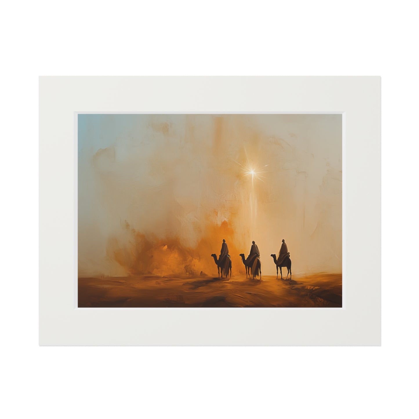 STAR OF BETHLEHEM Fine Art Print (Passepartout Paper Frame)