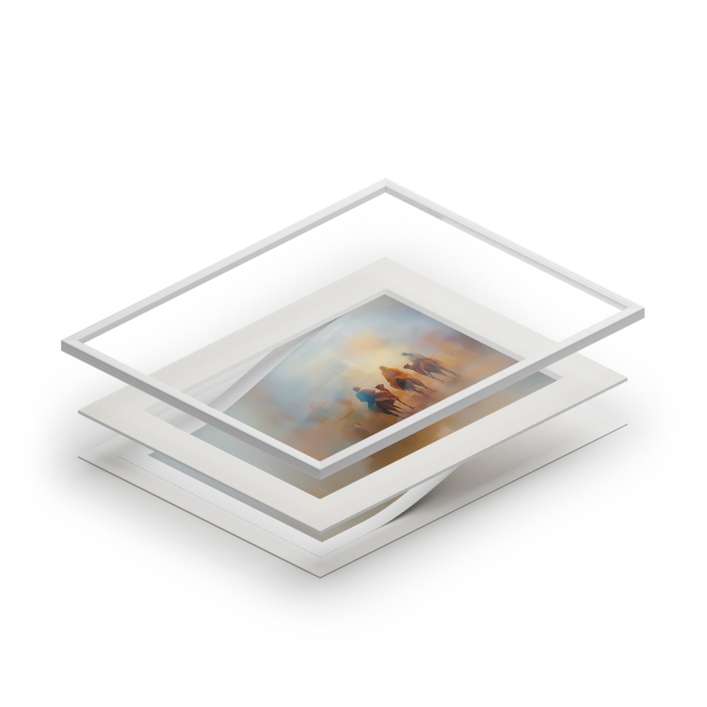 THREE WISE MEN Fine Art Prints (Passepartout Paper Frame)