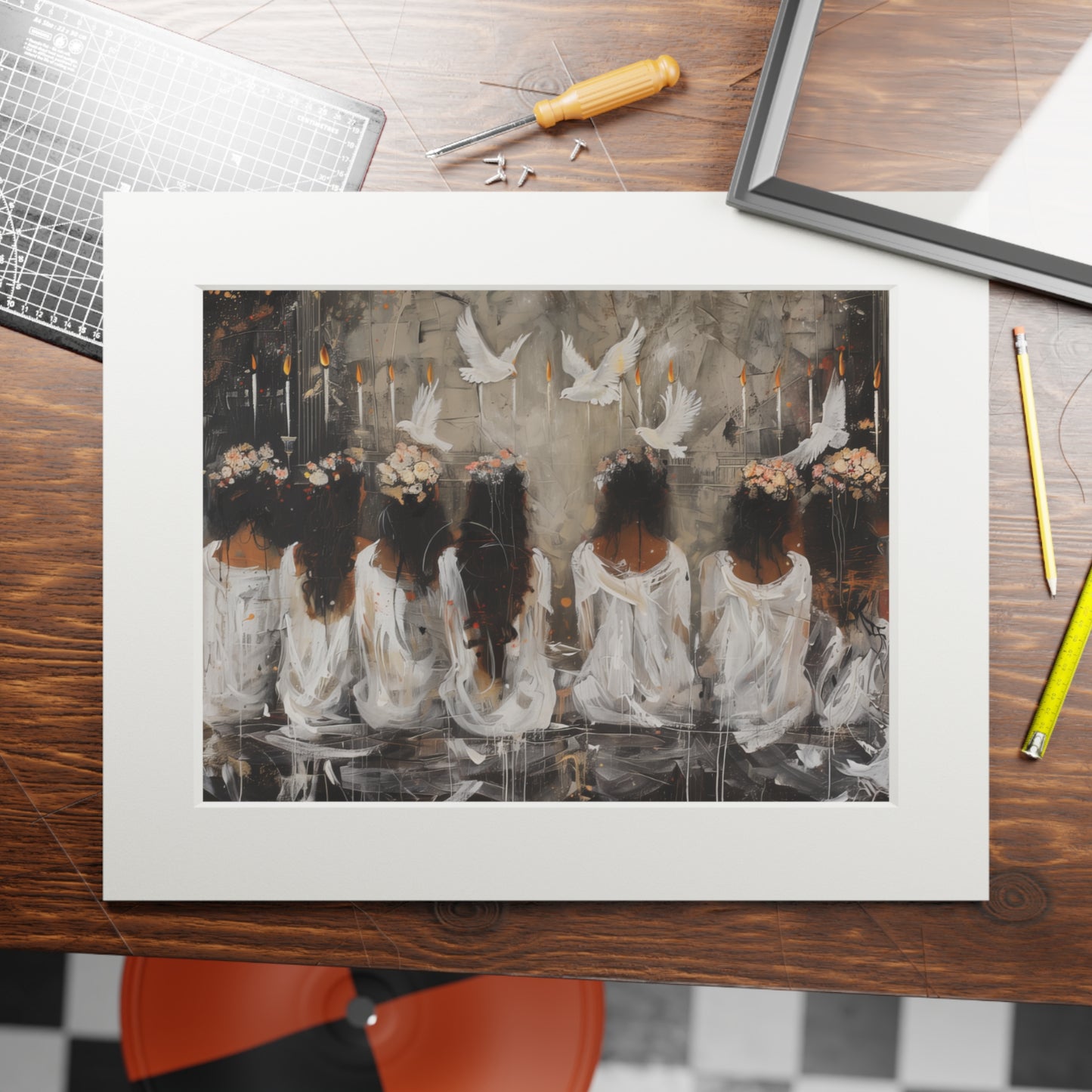SEVEN SPIRITUAL GIFTS Fine Art Prints (Passepartout Paper Frame)