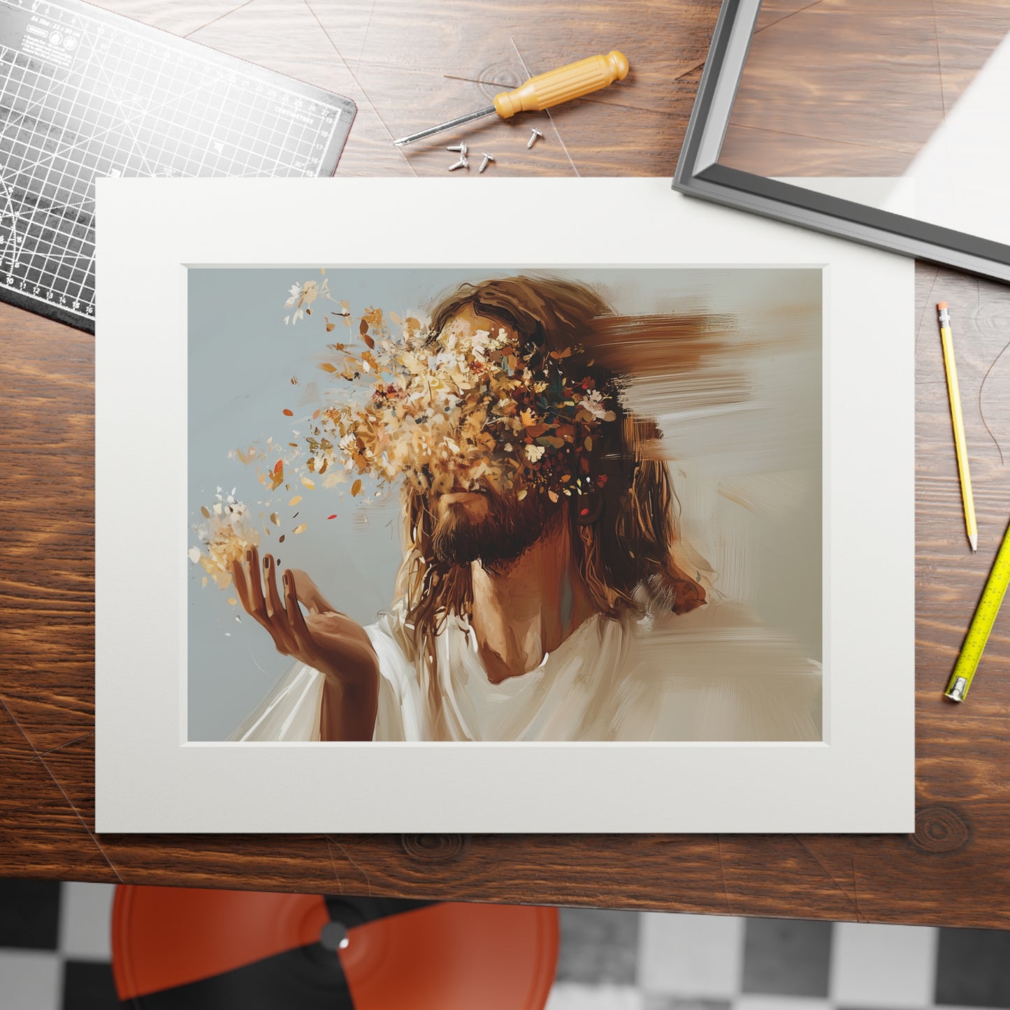 I AM THE VINE Fine Art Prints (Passepartout Paper Frame)