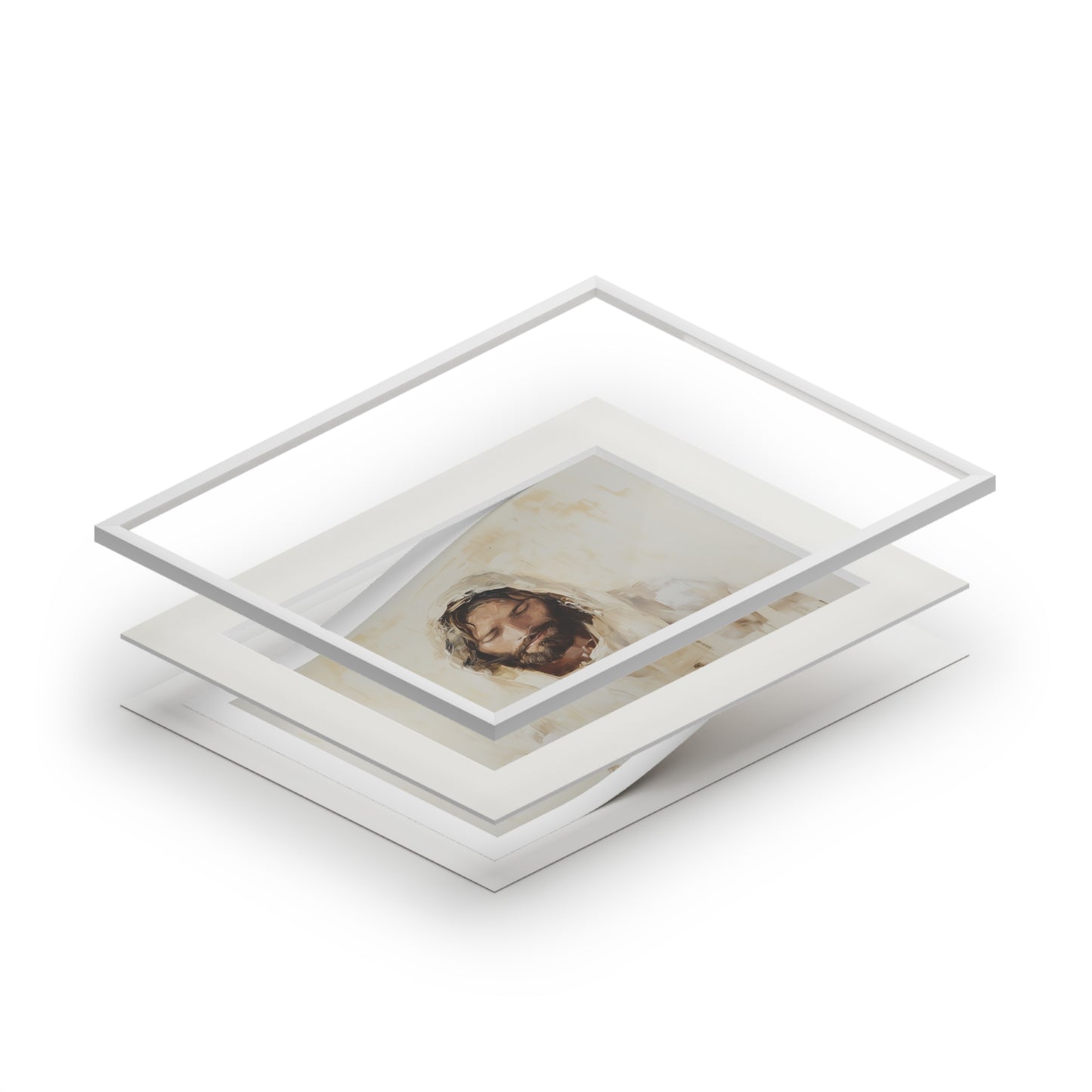 HOLY JESUS Fine Art Prints (Passepartout Paper Frame)