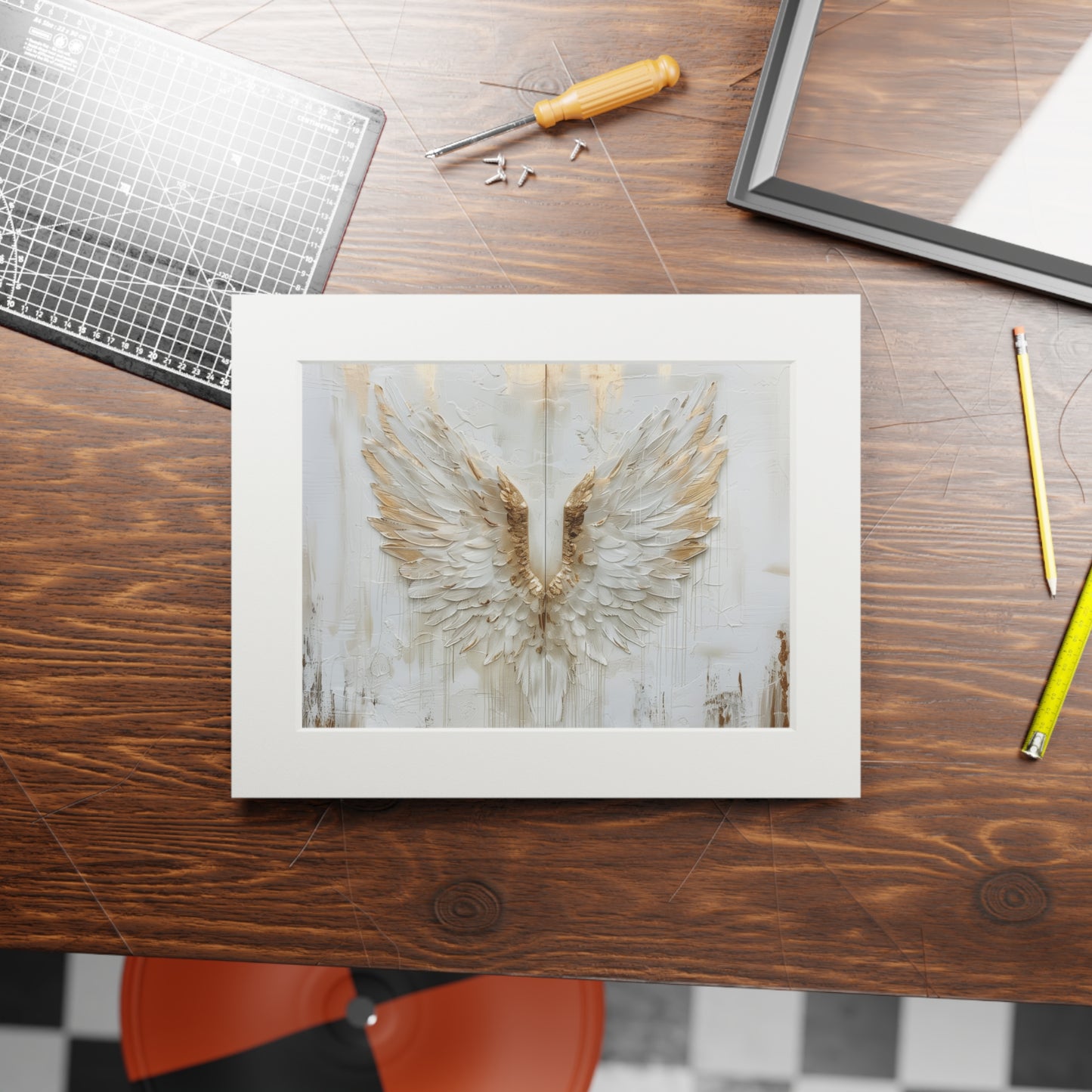 MESSENGERS WINGS Fine Art Print (Passepartout Paper Frame)