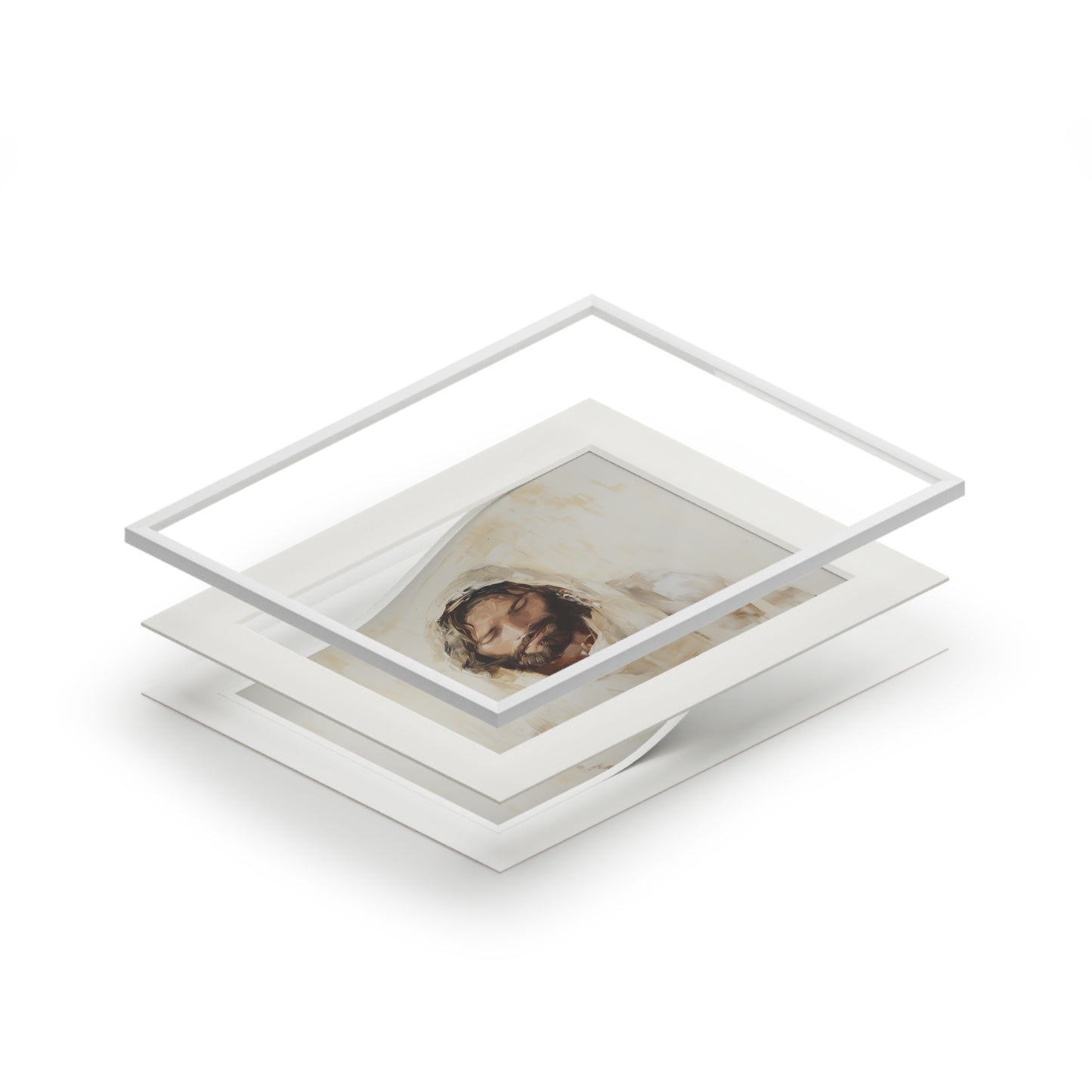 HOLY JESUS Fine Art Prints (Passepartout Paper Frame)