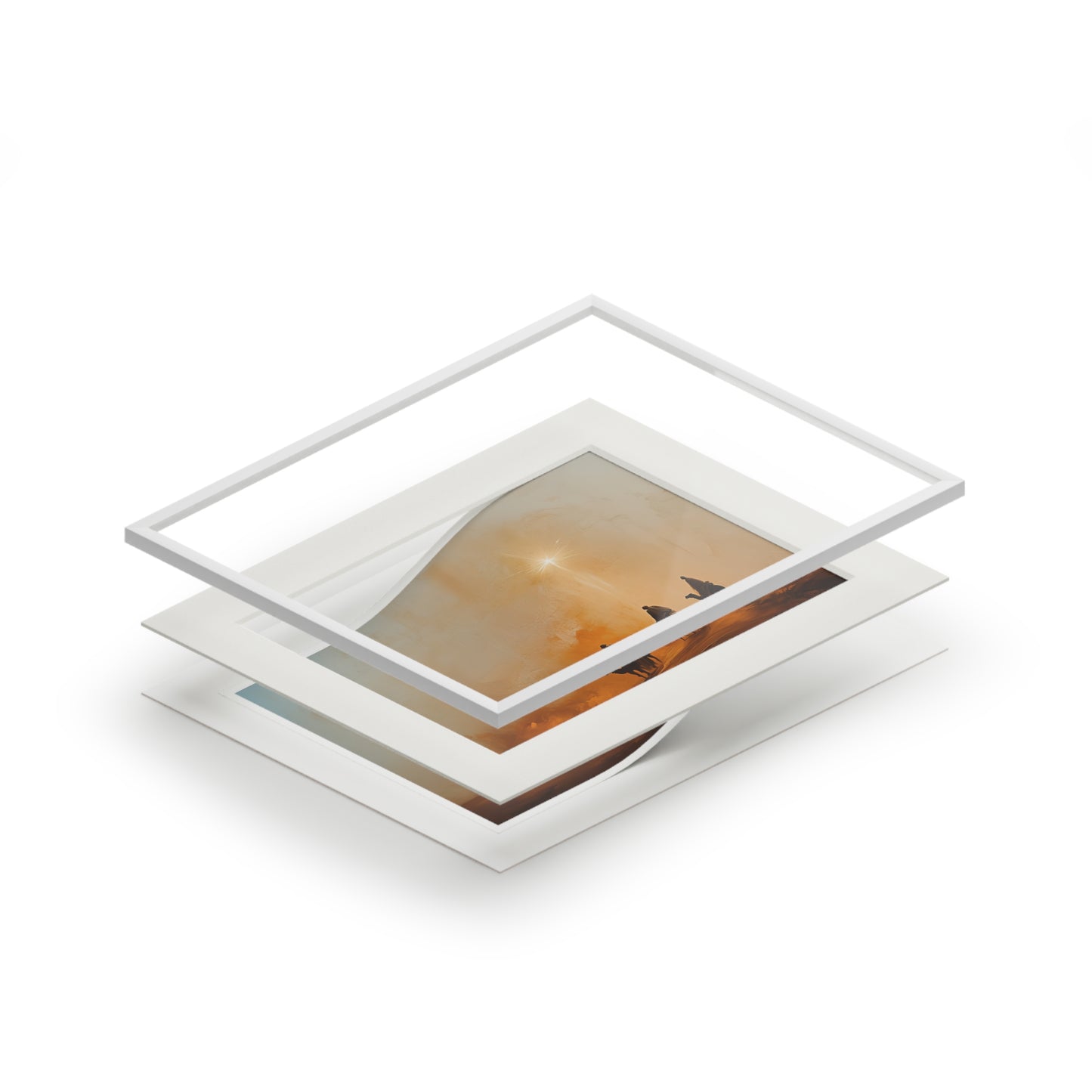 STAR OF BETHLEHEM Fine Art Print (Passepartout Paper Frame)