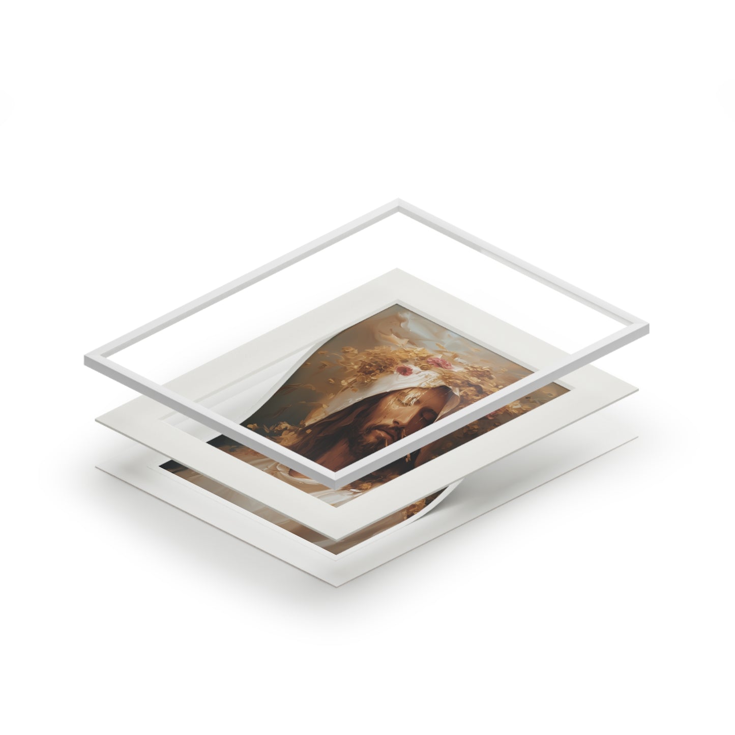CROWNED IN GLORY Fine Art Prints (Passepartout Paper Frame)