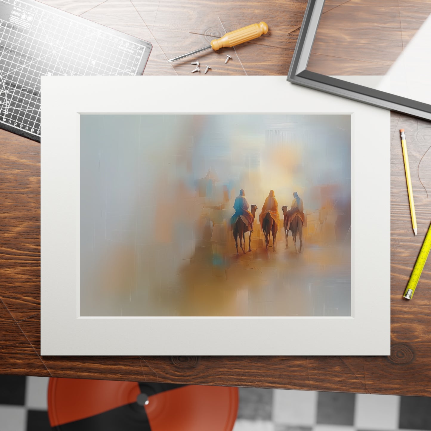 THREE WISE MEN Fine Art Prints (Passepartout Paper Frame)