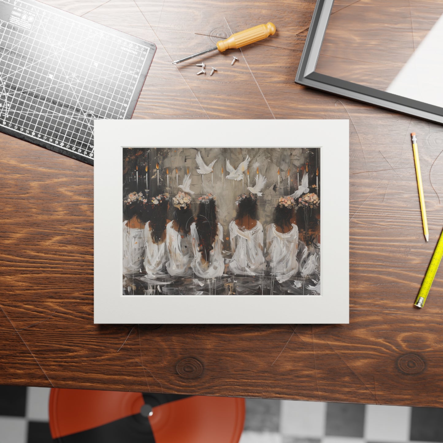 SEVEN SPIRITUAL GIFTS Fine Art Prints (Passepartout Paper Frame)