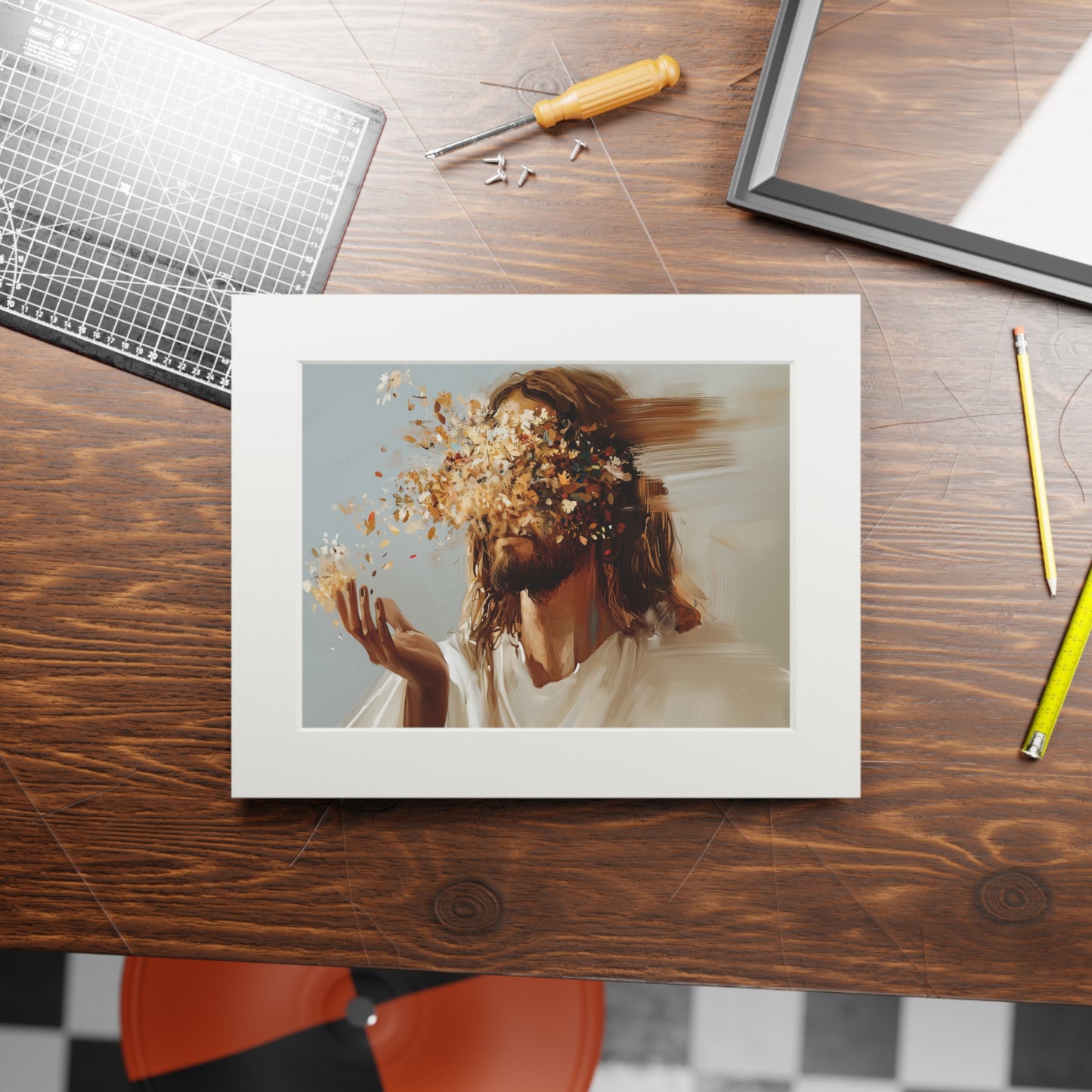 I AM THE VINE Fine Art Prints (Passepartout Paper Frame)