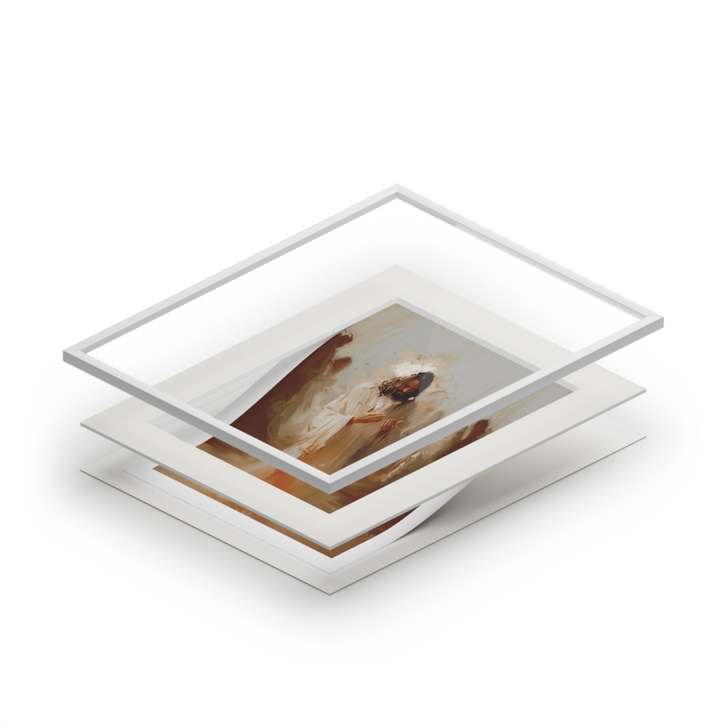 GRACE ANOINTING Art Prints (Passepartout Paper Frame)