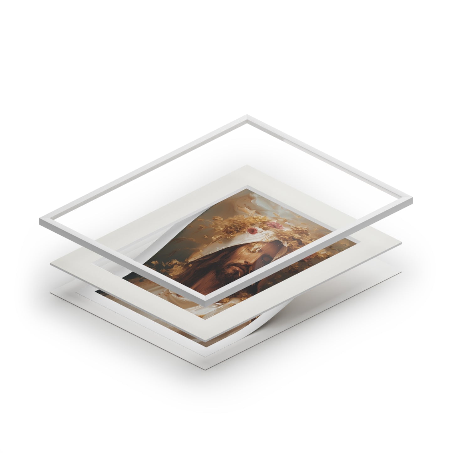 CROWNED IN GLORY Fine Art Prints (Passepartout Paper Frame)