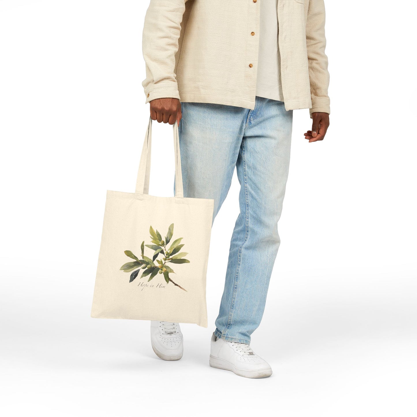 HOPE IN HIM Cotton Canvas Tote Bag
