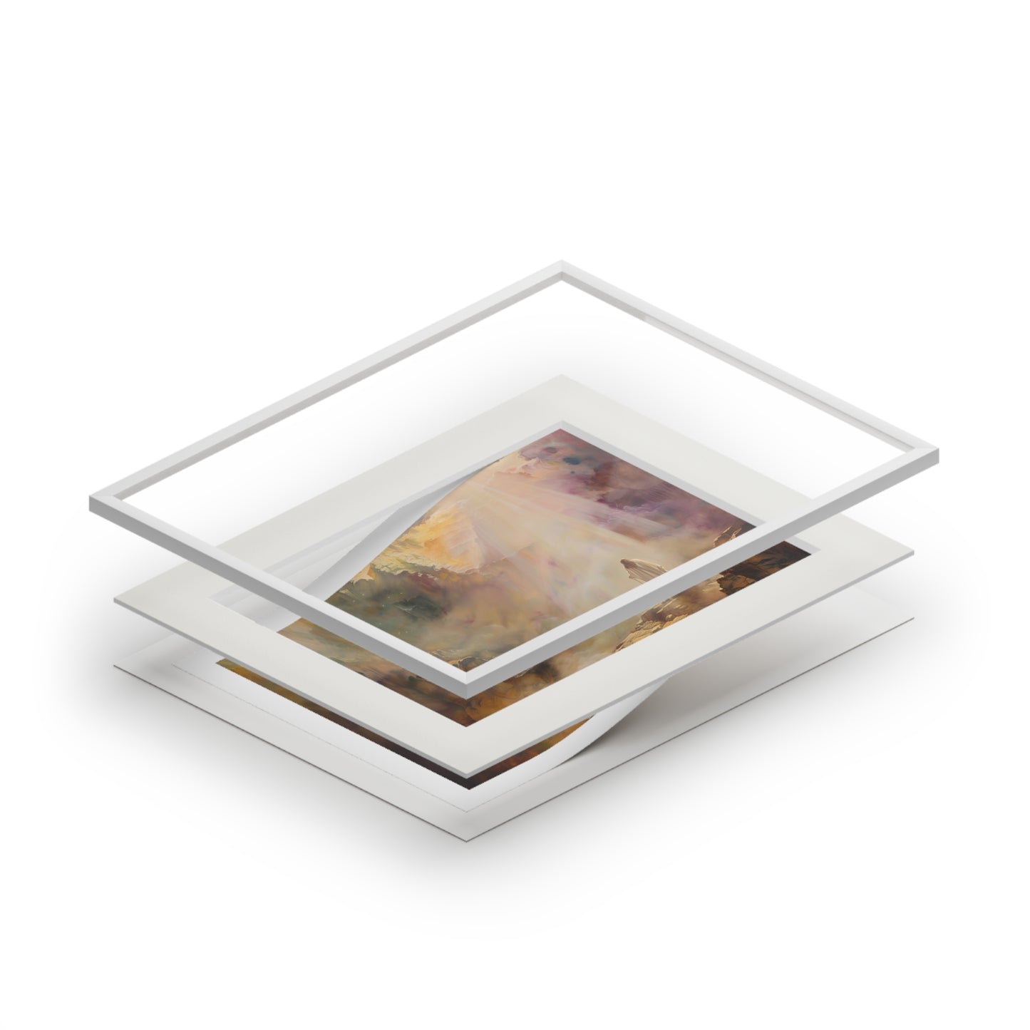 MOSES ON MOUNT SINAI Fine Art Prints (Passepartout Paper Frame)