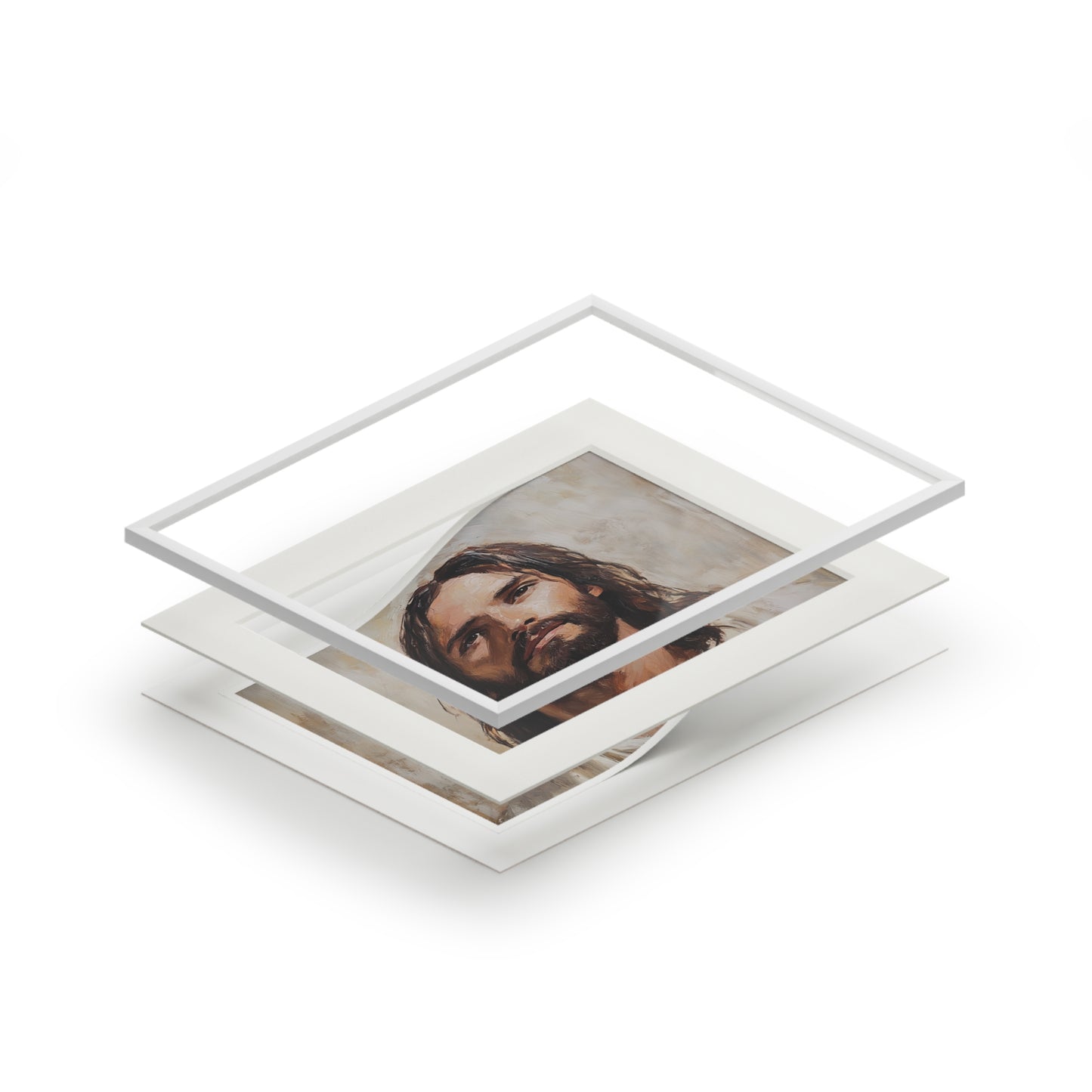 JESUS Fine Art Prints (Passepartout Paper Frame)