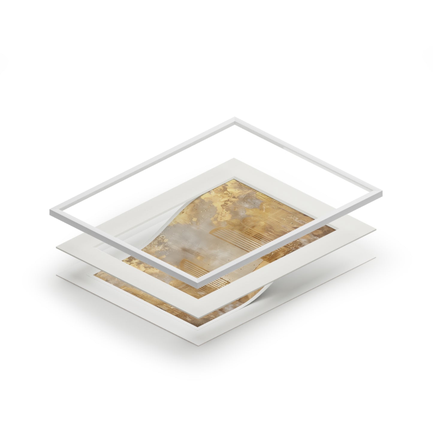 GOLDEN GATES Fine Art Print (Passepartout Paper Frame)