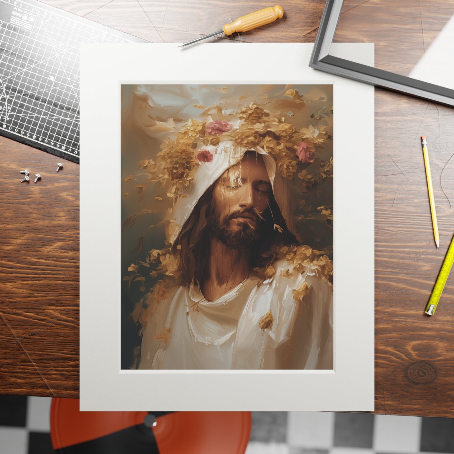 CROWNED IN GLORY Fine Art Prints (Passepartout Paper Frame)