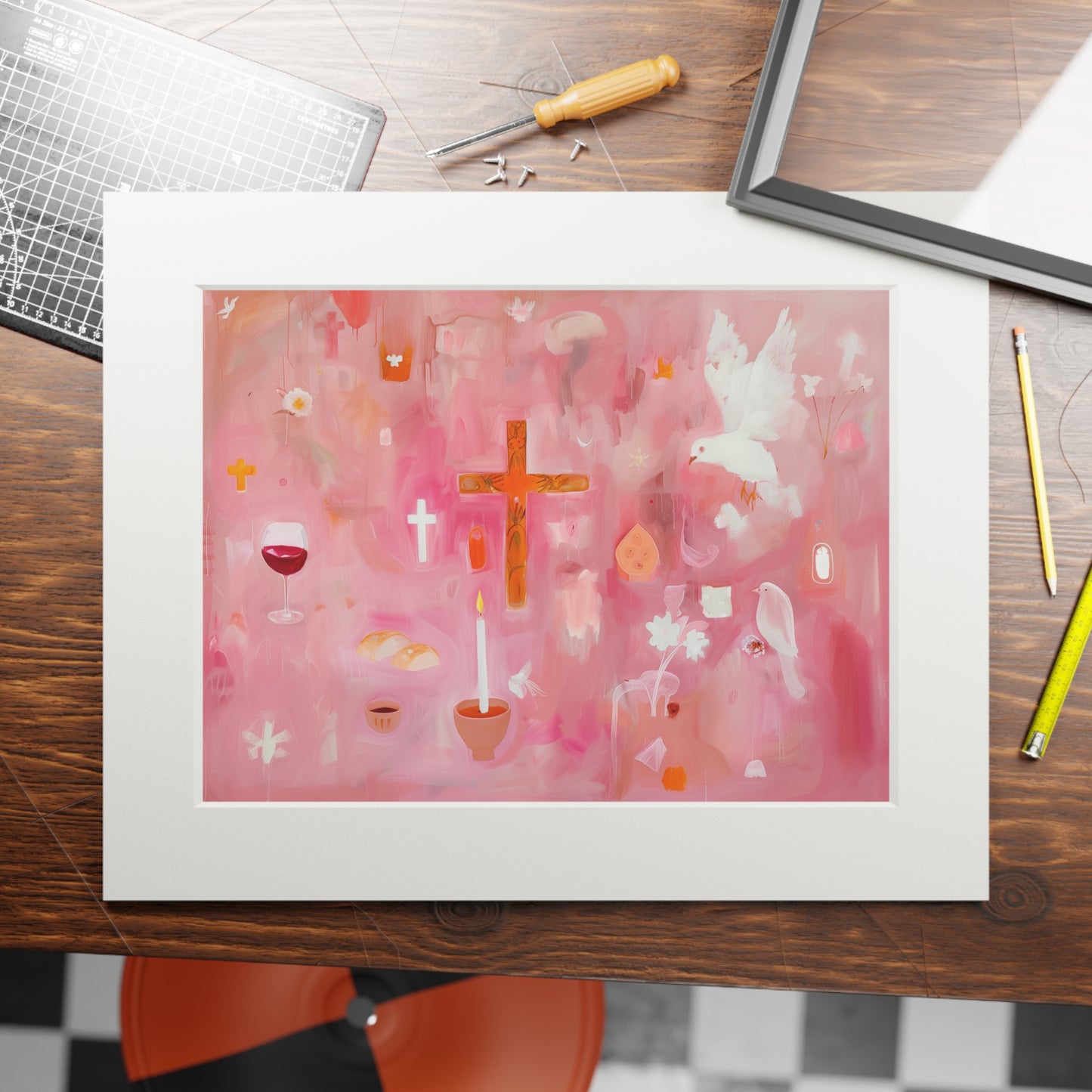HOUSE OF HOLY SPIRIT Fine Art Print (Passepartout Paper Frame)
