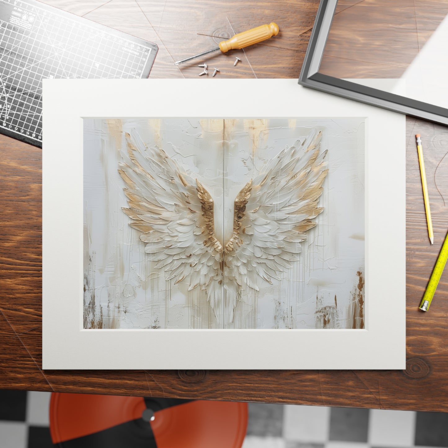 MESSENGERS WINGS Fine Art Print (Passepartout Paper Frame)