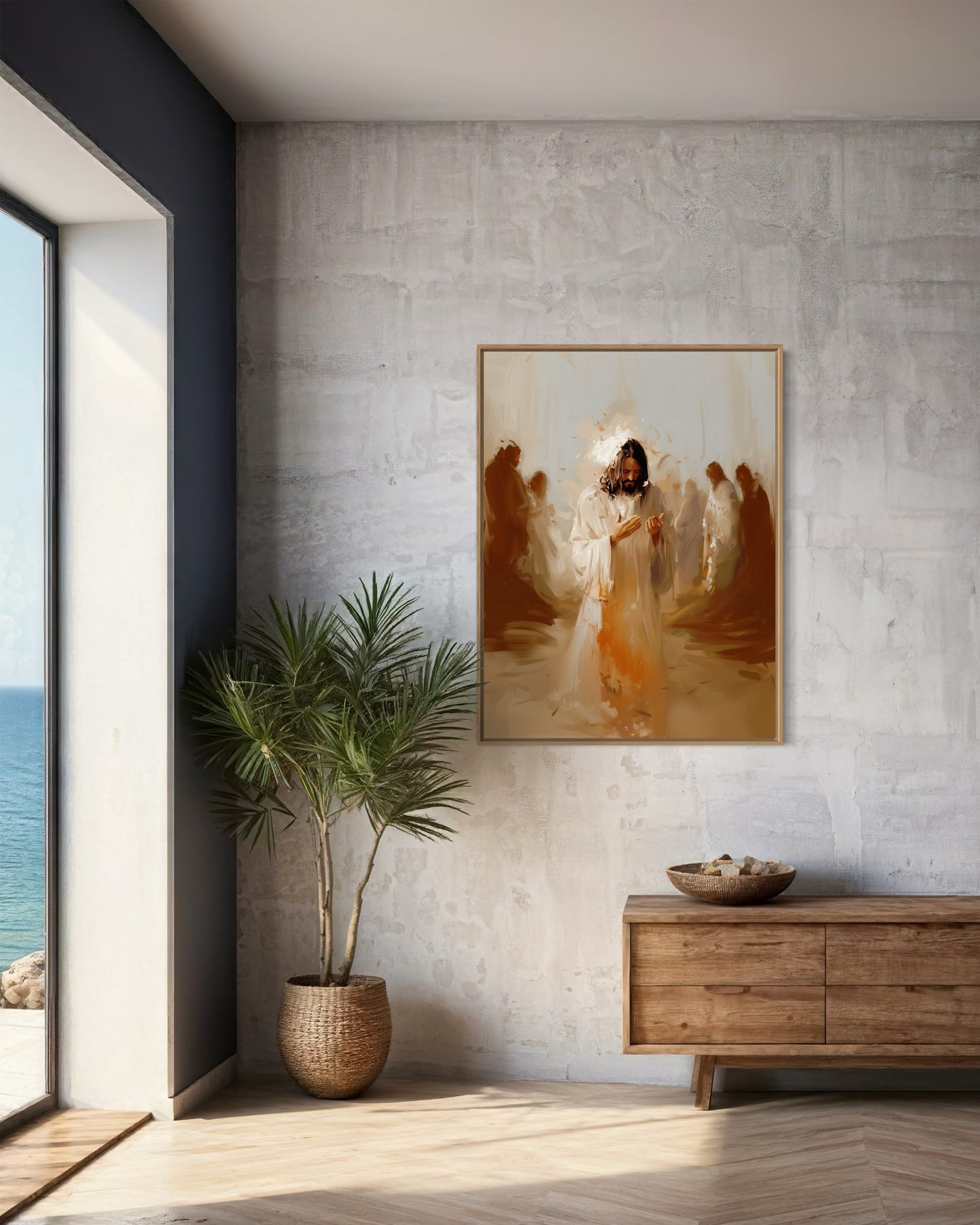 ANOINTED BY GRACE (Stretched Canvas Print + Floating Oak Frame)