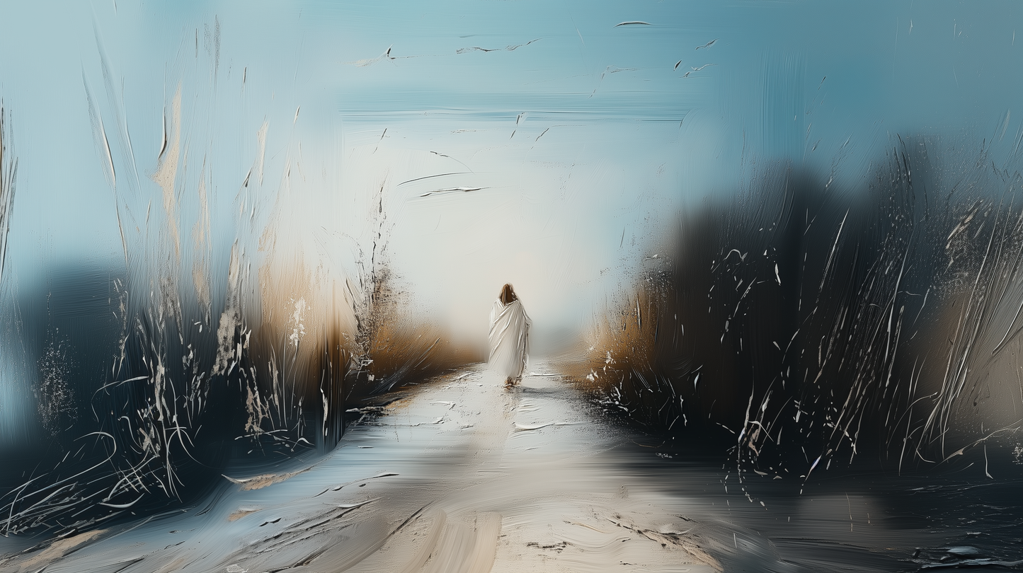 PATH OF FAITH (Stretched Canvas Print + Floating Oak Frame)