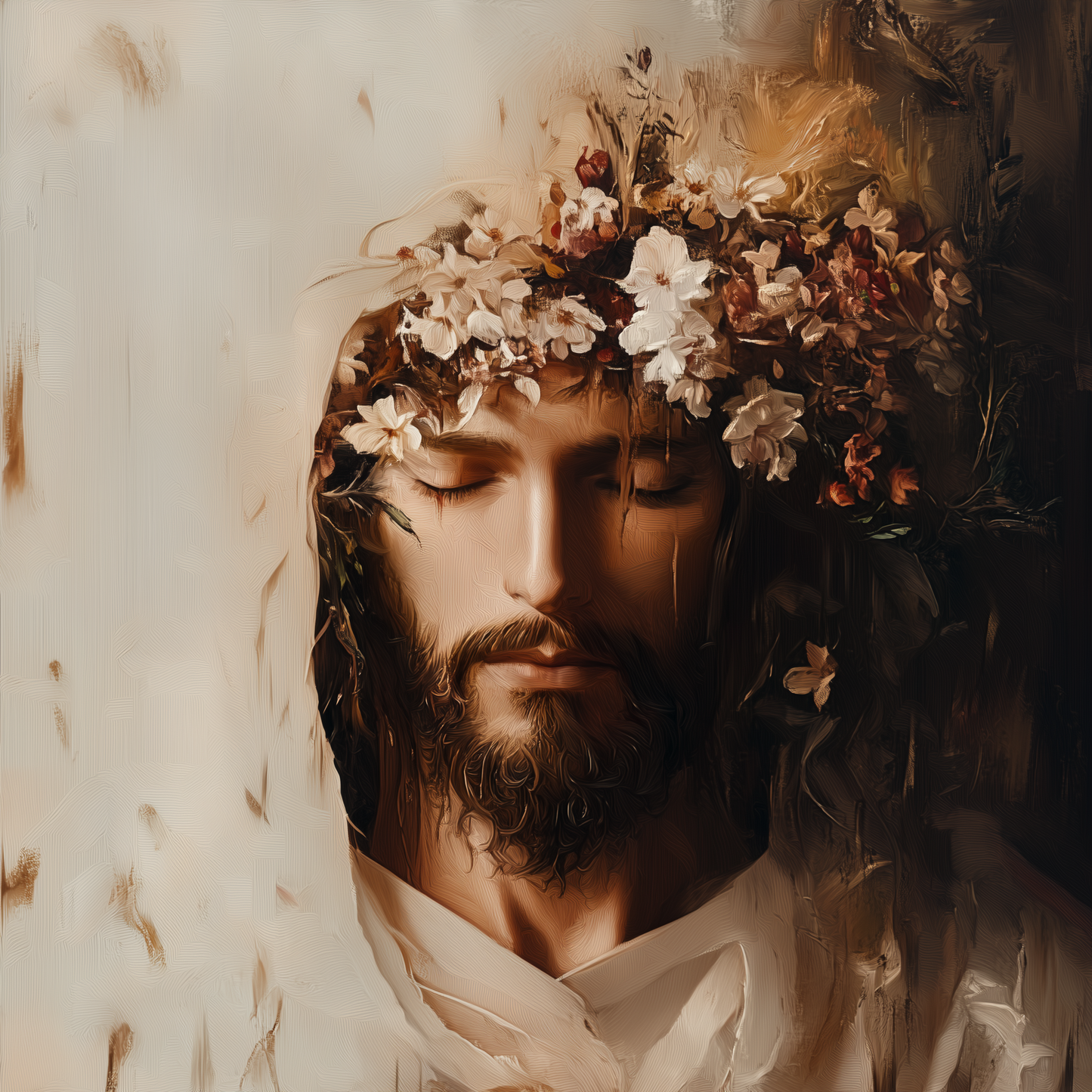 RESURRECTION (Stretched Canvas Print + Floating Oak Frame)