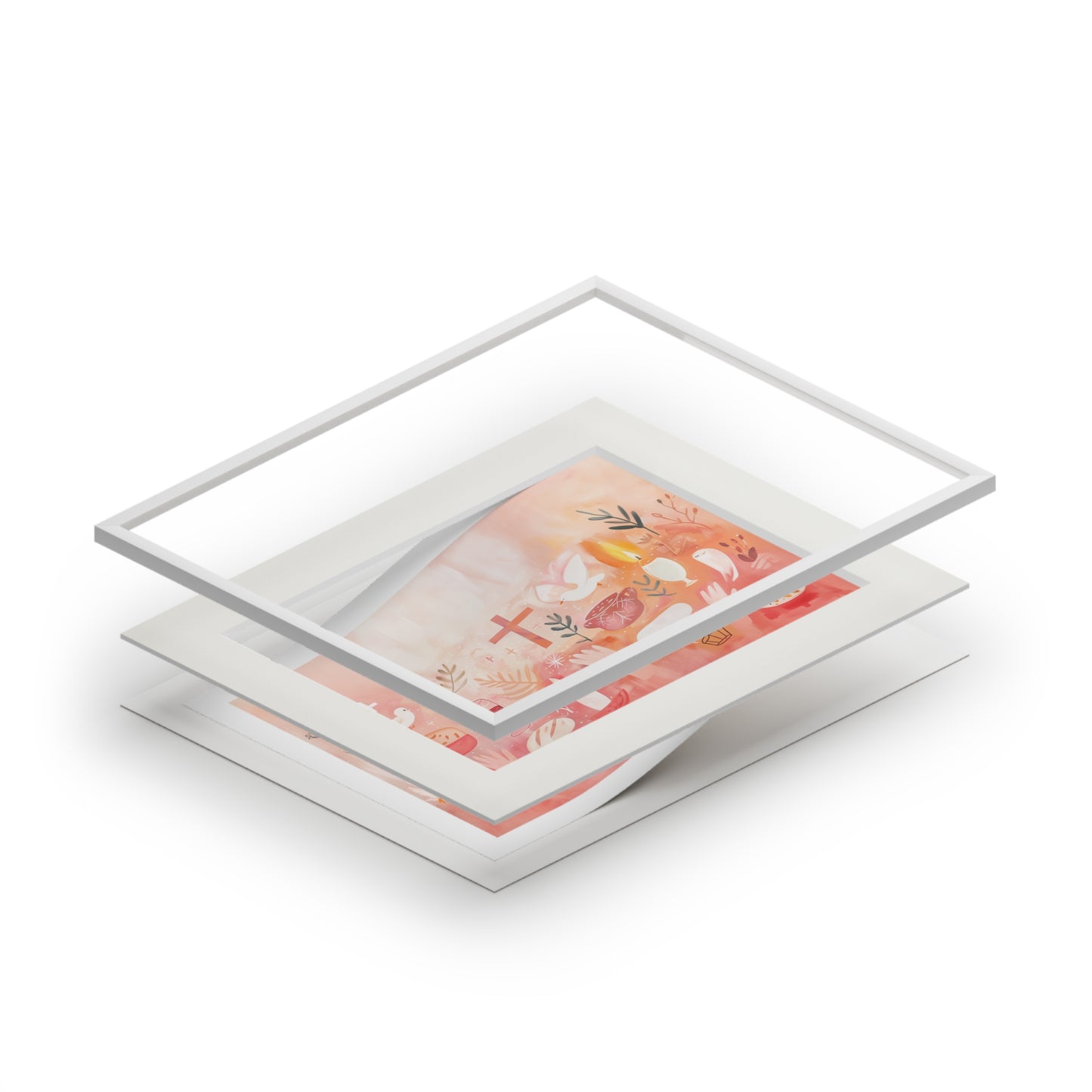 SYMBOLS OF LOVE Fine Art Print (Passepartout Paper Frame)