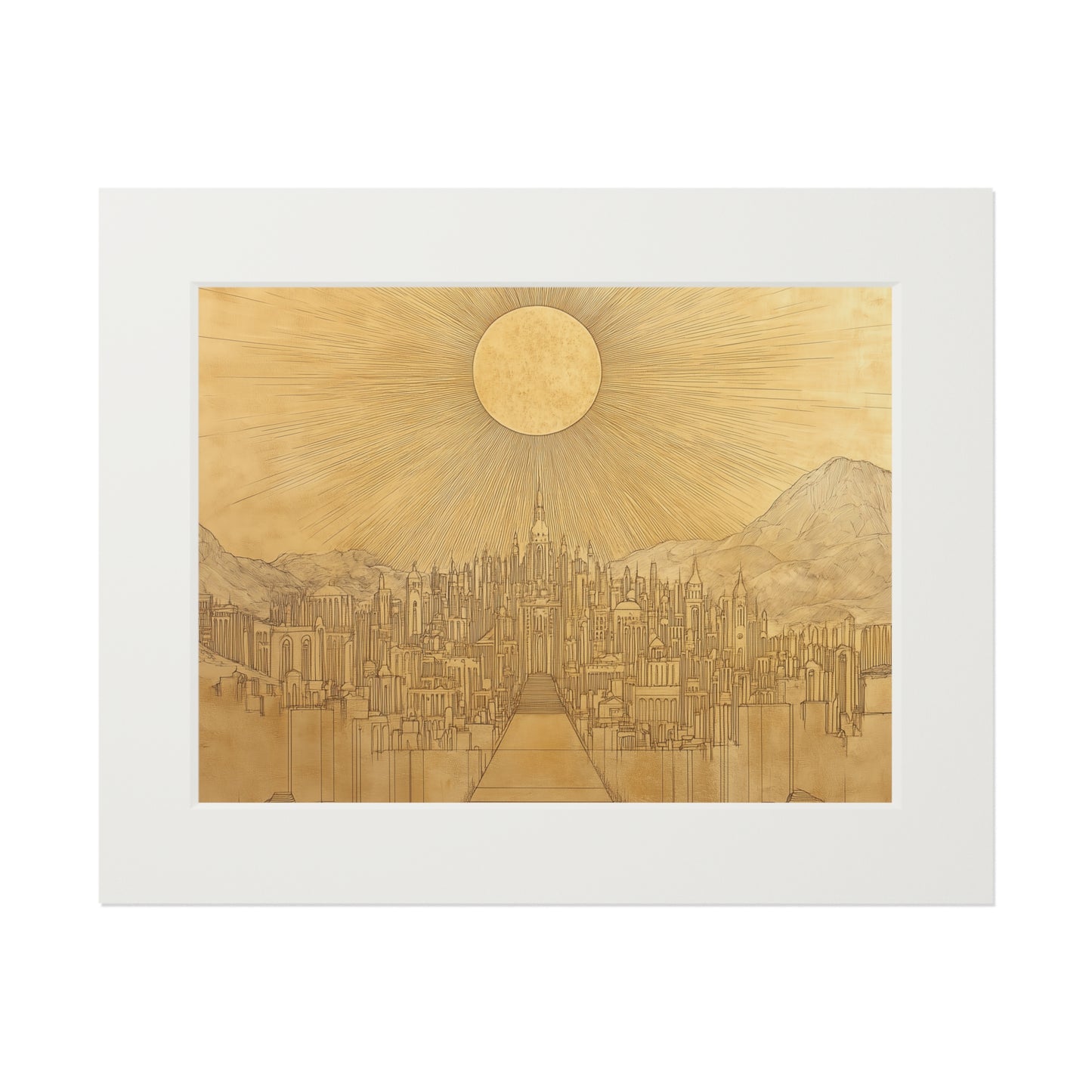 NEW JERUSALEM Fine Art Print (Passepartout Paper Frame)