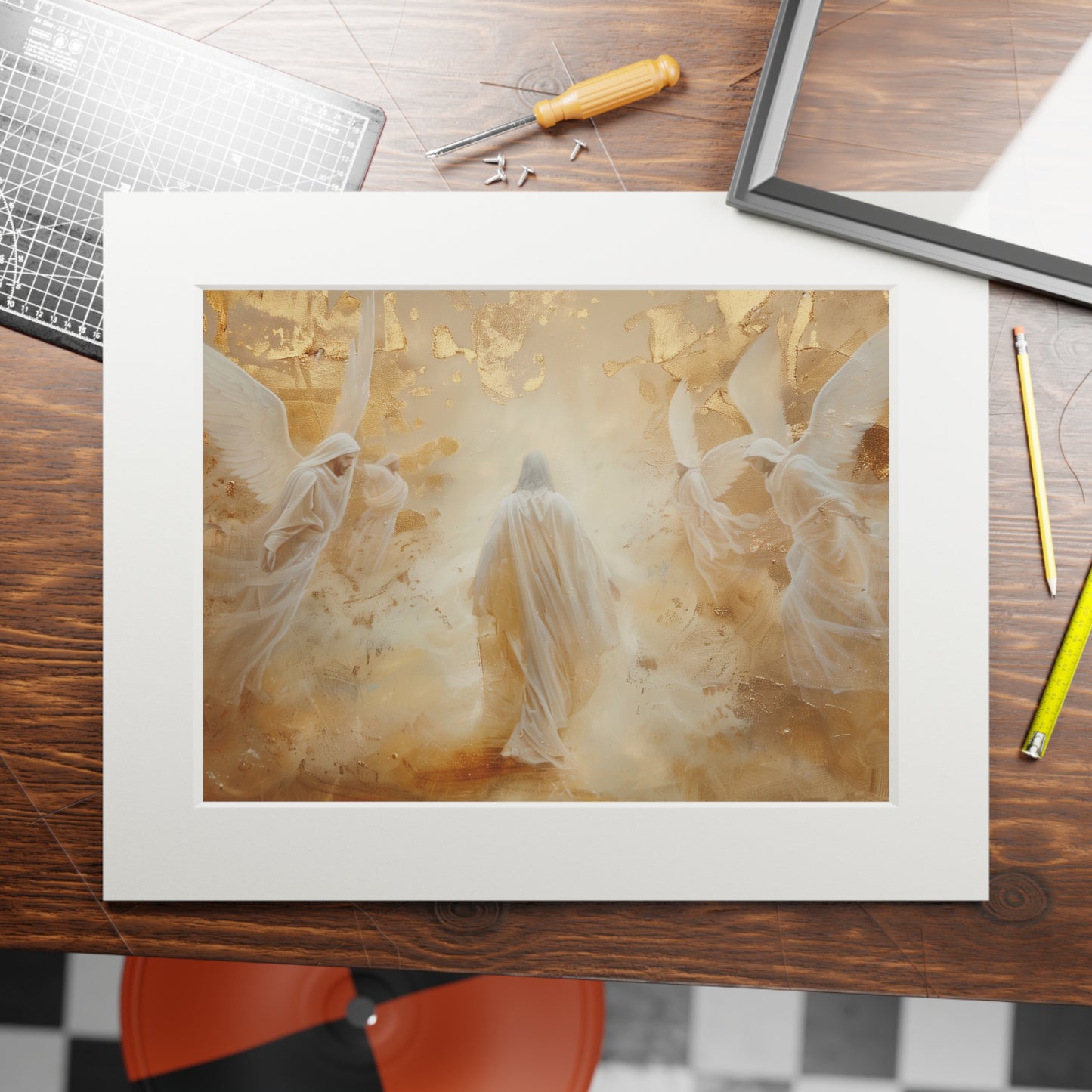GOLDEN DESERT Fine Art Print (Passepartout Paper Frame)