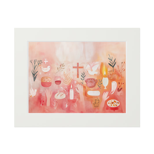 SYMBOLS OF LOVE Fine Art Print (Passepartout Paper Frame)