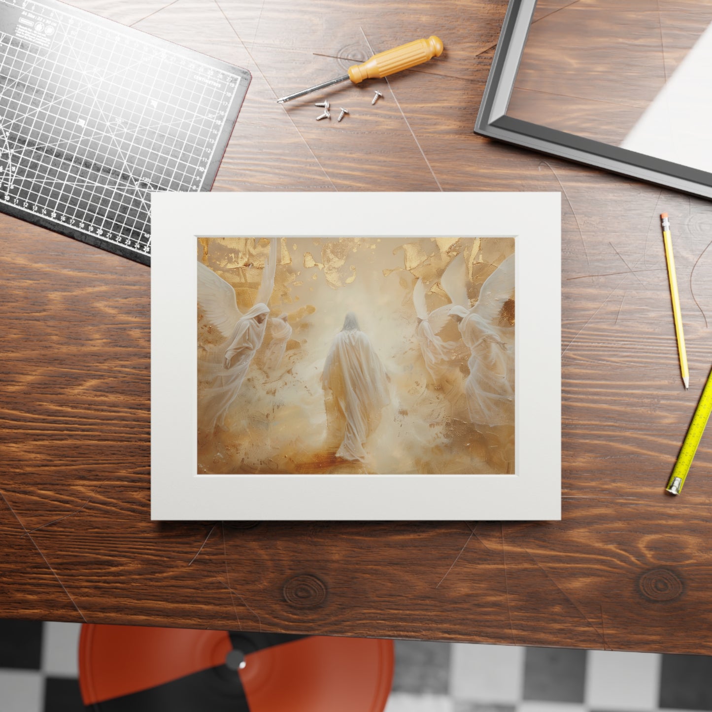 GOLDEN DESERT Fine Art Print (Passepartout Paper Frame)