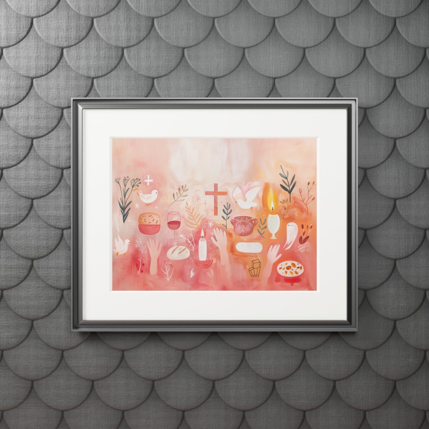 SYMBOLS OF LOVE Fine Art Print (Passepartout Paper Frame)