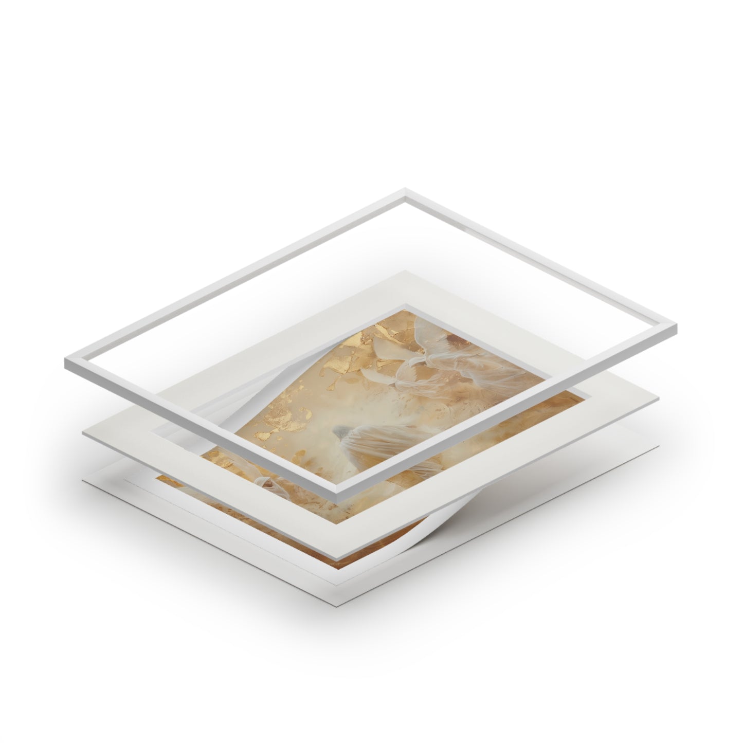GOLDEN DESERT Fine Art Print (Passepartout Paper Frame)
