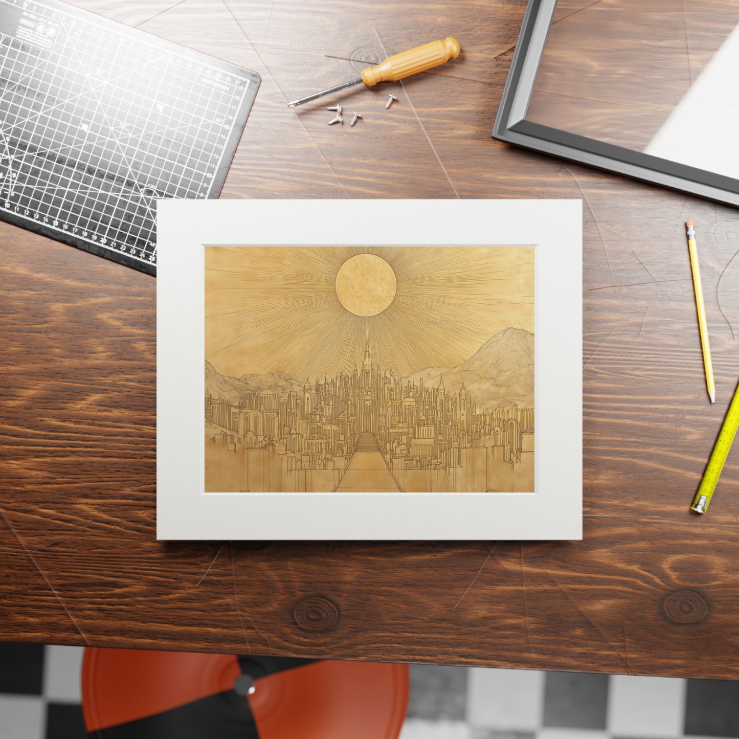 NEW JERUSALEM Fine Art Print (Passepartout Paper Frame)