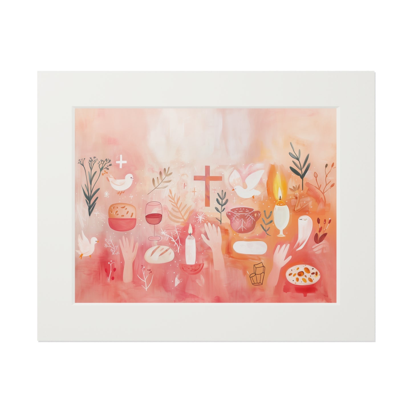 SYMBOLS OF LOVE Fine Art Print (Passepartout Paper Frame)
