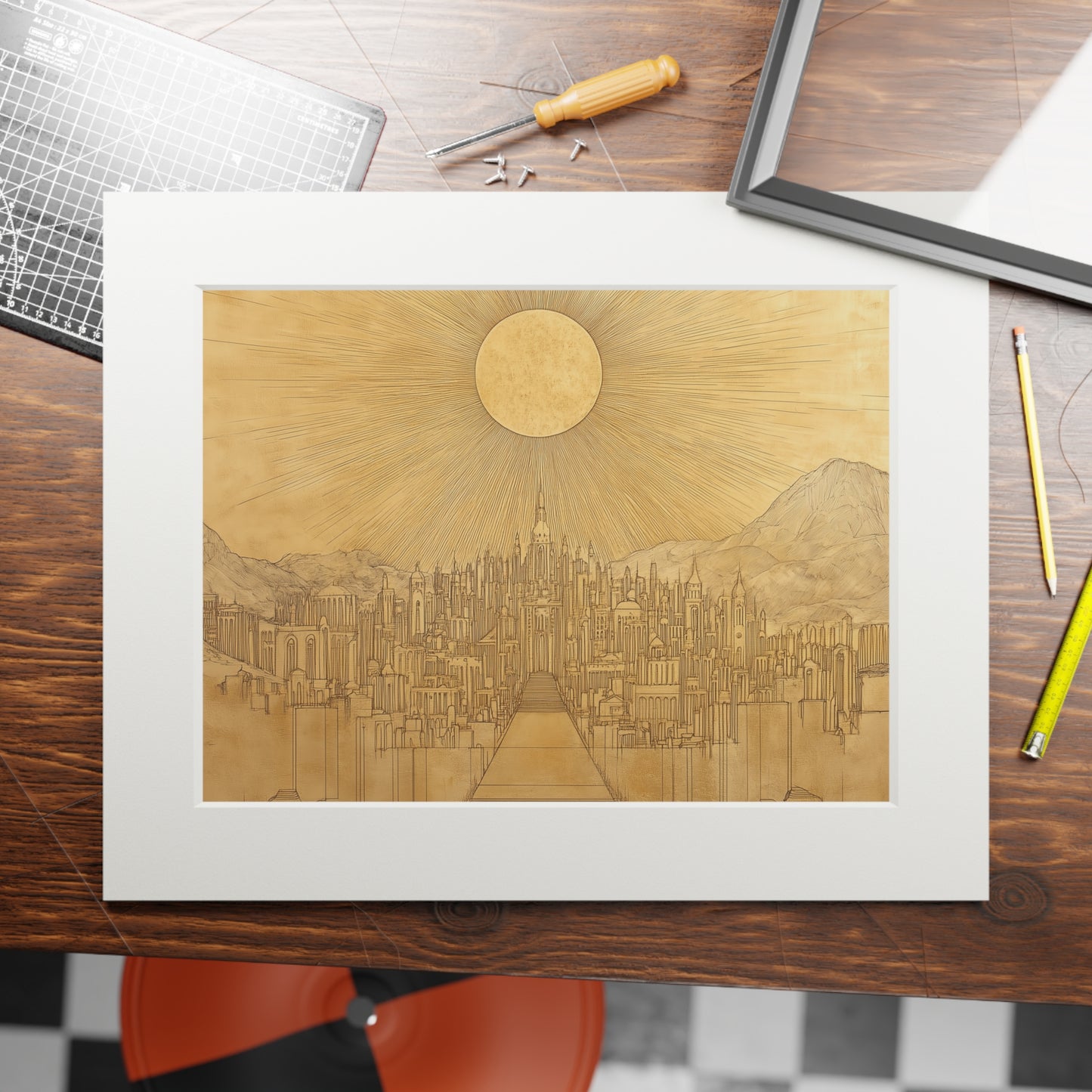 NEW JERUSALEM Fine Art Print (Passepartout Paper Frame)