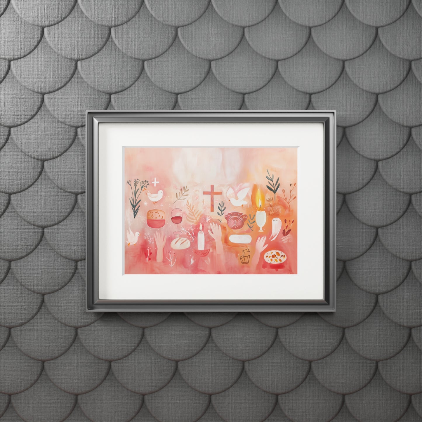 SYMBOLS OF LOVE Fine Art Print (Passepartout Paper Frame)