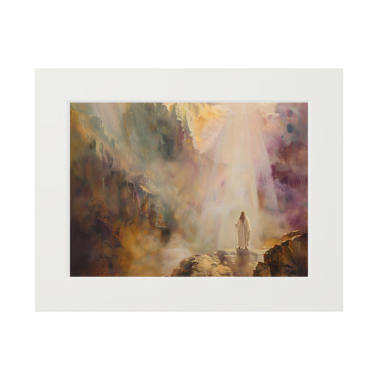 MOSES ON MOUNT SINAI Fine Art Prints (Passepartout Paper Frame)