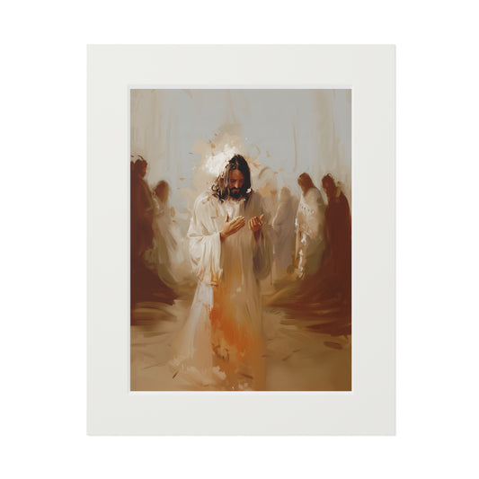 GRACE ANOINTING Art Prints (Passepartout Paper Frame)