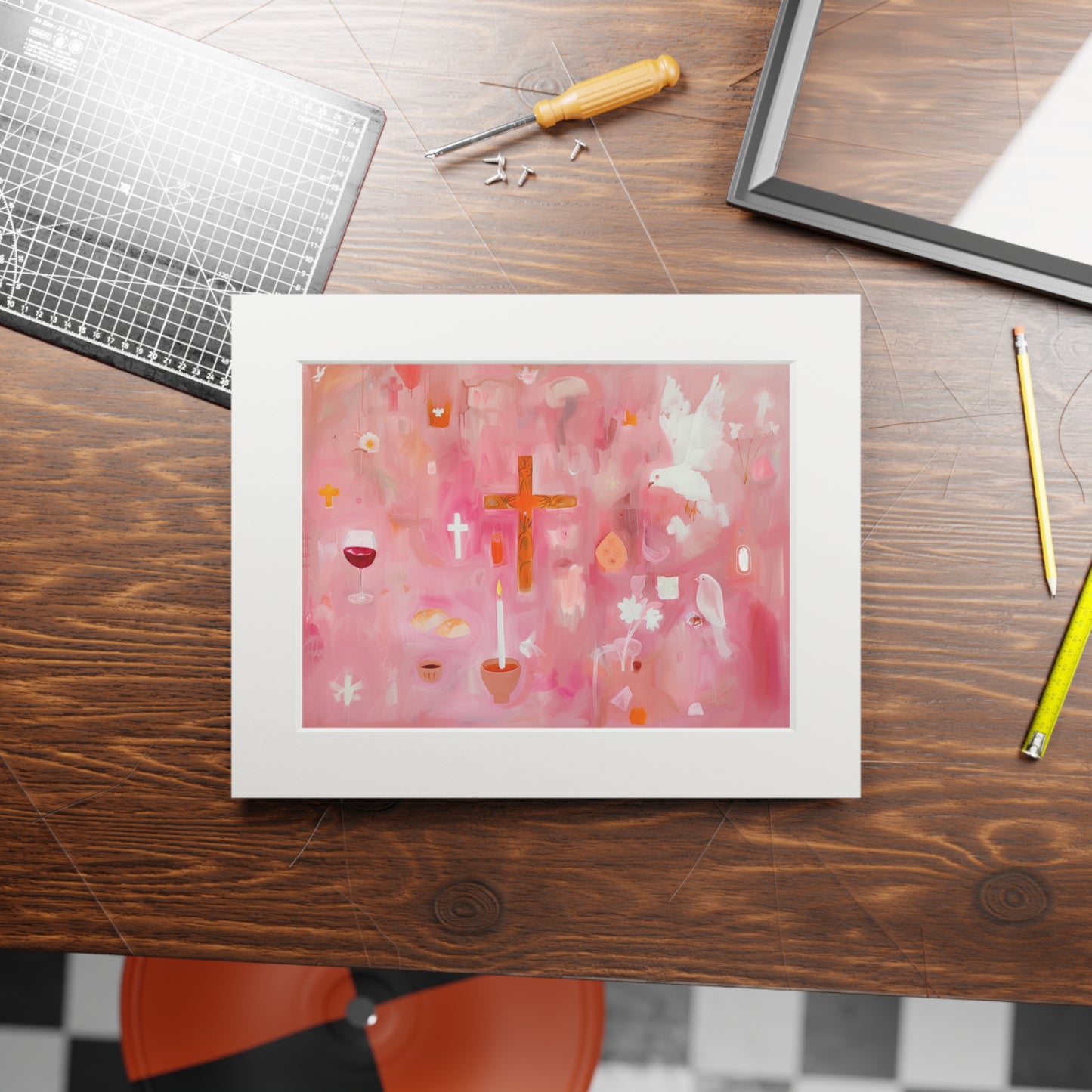HOUSE OF HOLY SPIRIT Fine Art Print (Passepartout Paper Frame)