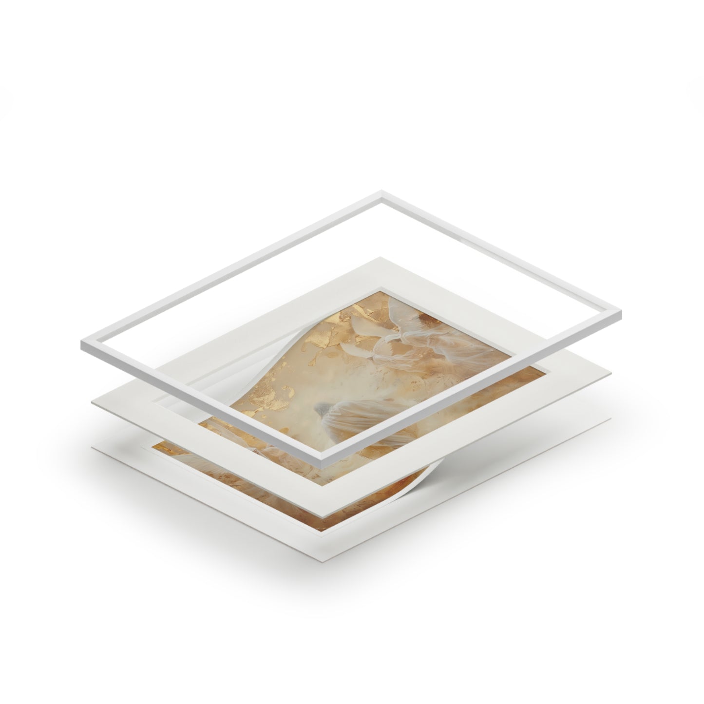 GOLDEN DESERT Fine Art Print (Passepartout Paper Frame)